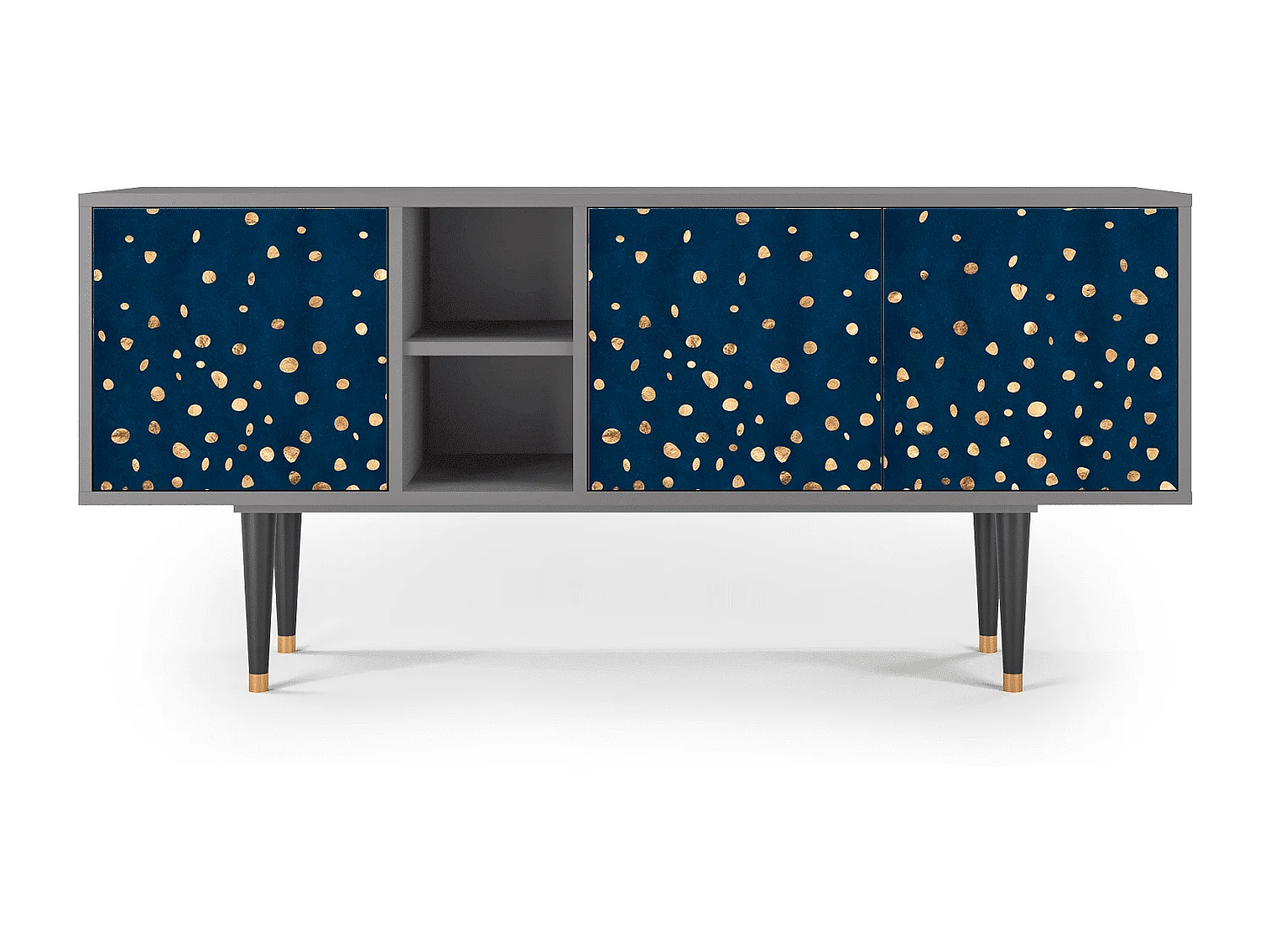 Mueble de TV - 150х69х41 cm - T5 - Night Skies, Gris