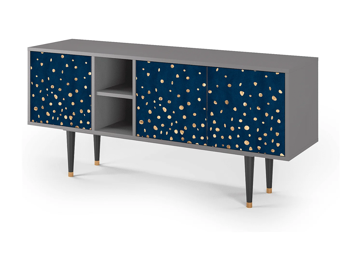 Mueble de TV - 150х69х41 cm - T5 - Night Skies, Gris
