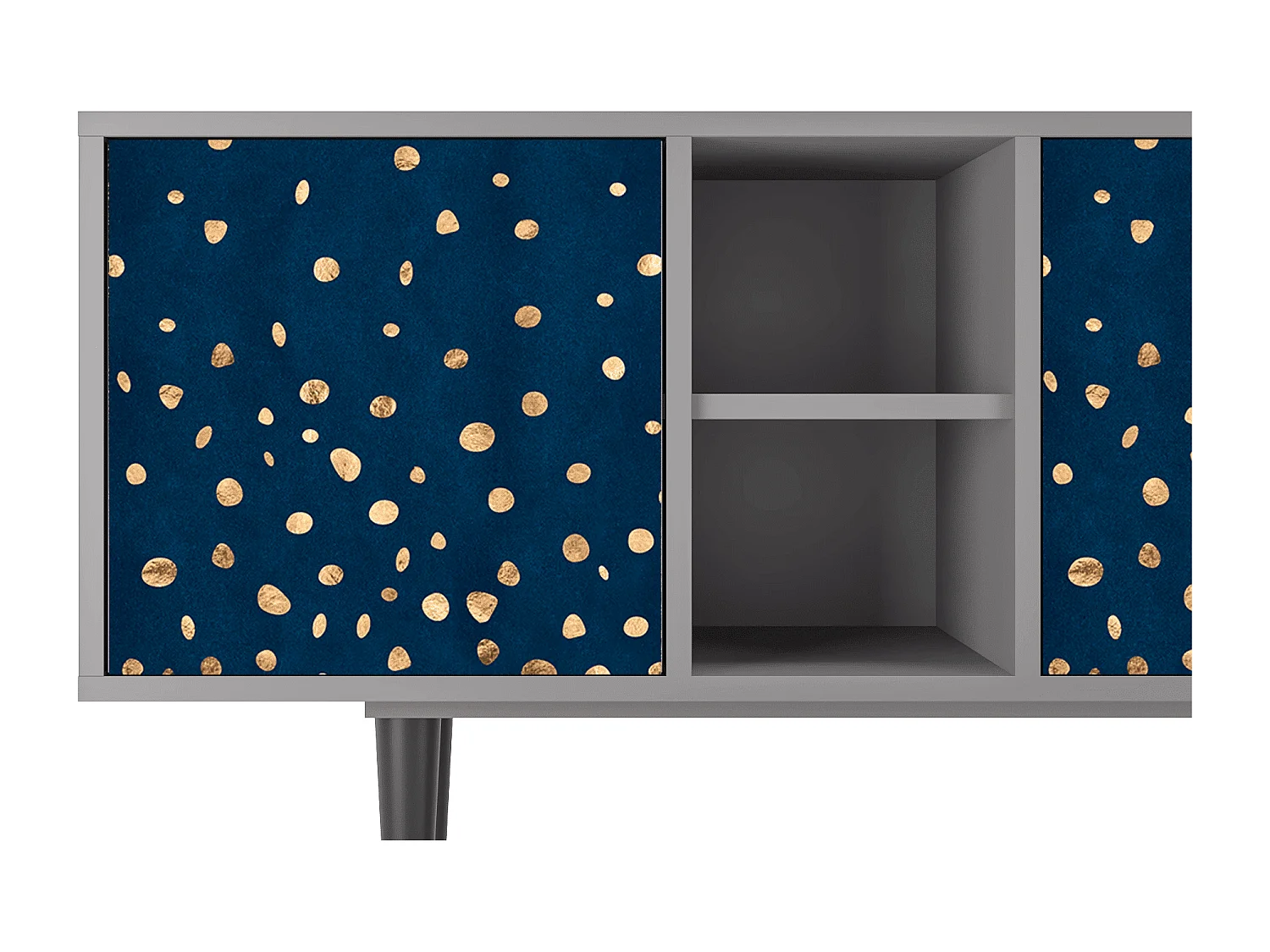 Mueble de TV - 150х69х41 cm - T5 - Night Skies, Gris