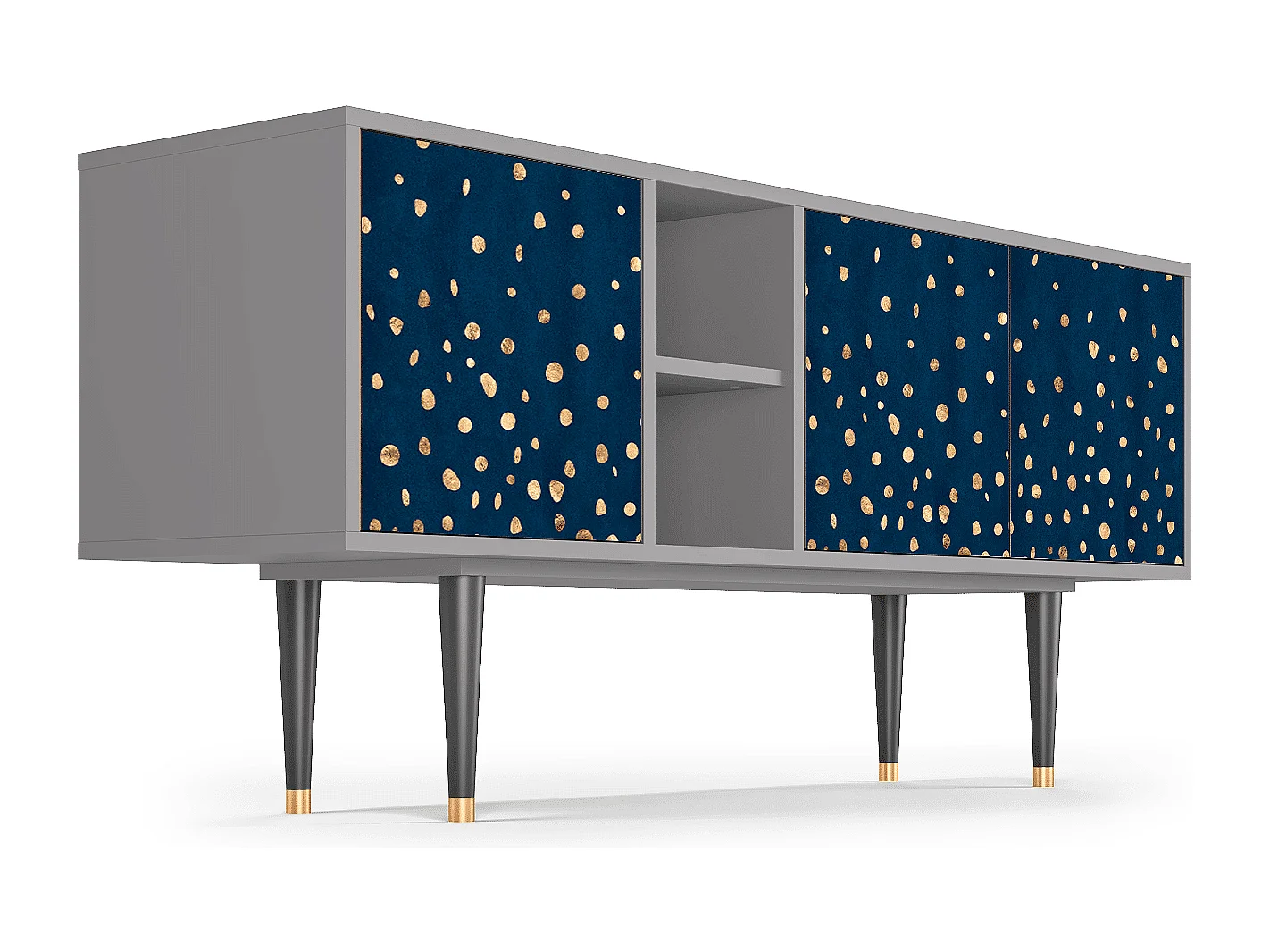 Meuble TV - 150х69х41 cm - T5 - Night Skies, Gris