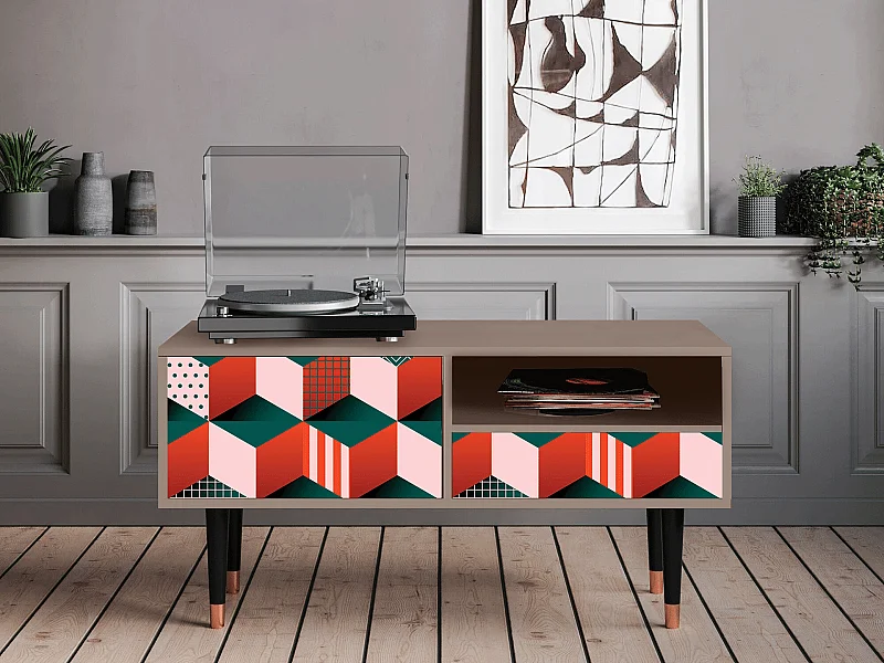 TV-Möbel - 115х59х48 cm - T3 - Pepsi-Cola, Latte