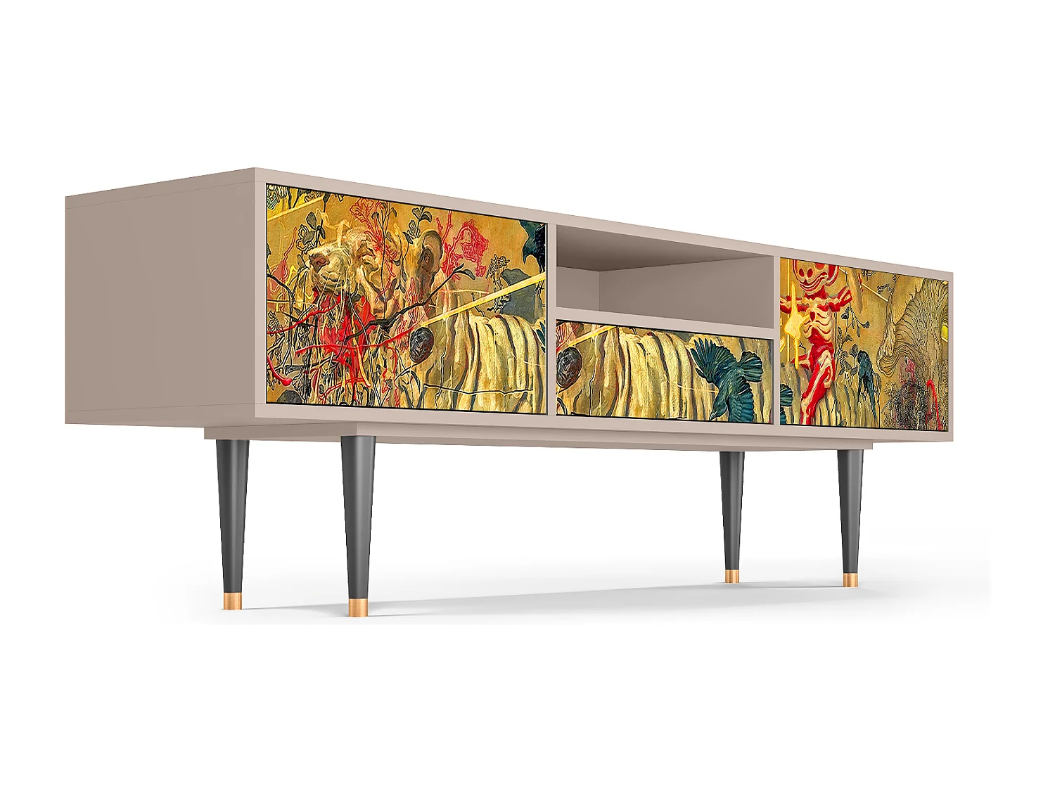 Meuble TV - 170х59х41 cm - T6 - Blood by James Jean, Latte