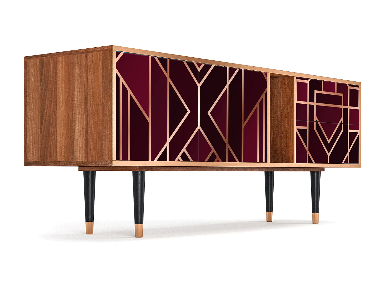 Meuble TV - 170х69х48 cm - T1 - Burgundy Jewelery, Noyer