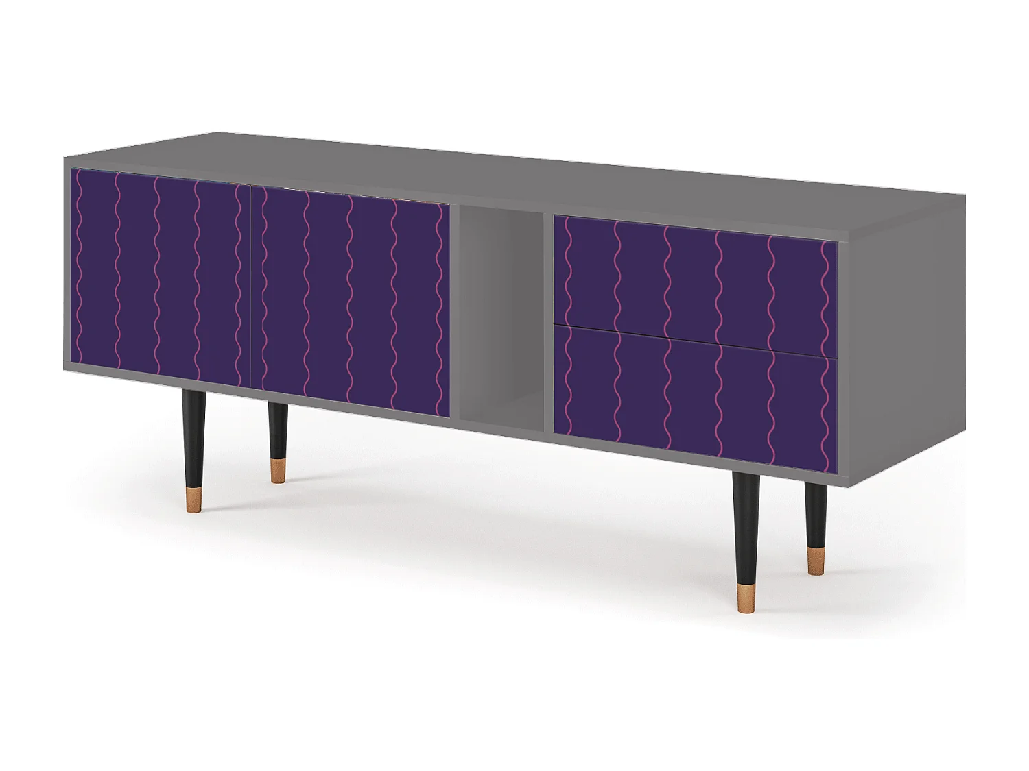 TV-Möbel - 170х69х48 cm - T1 - Grape Maccaroni, Grau