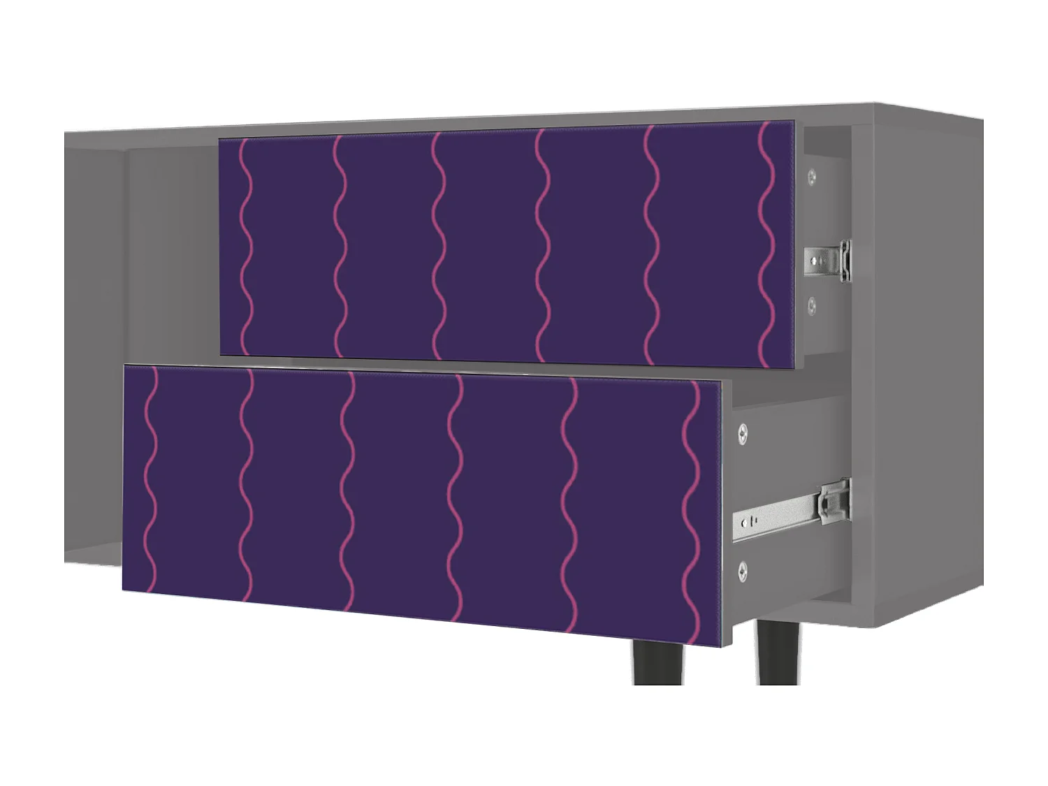 Meuble TV - 170х69х48 cm - T1 - Grape Maccaroni, Gris