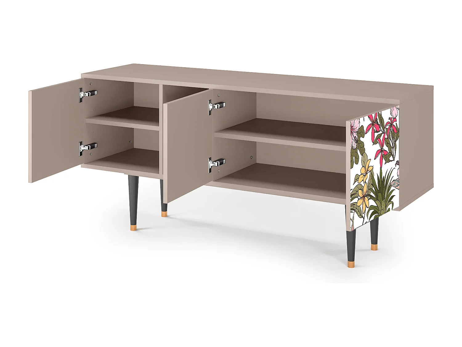 Meuble TV - 150х69х41 cm - T5 - Estival Fruit, Latte