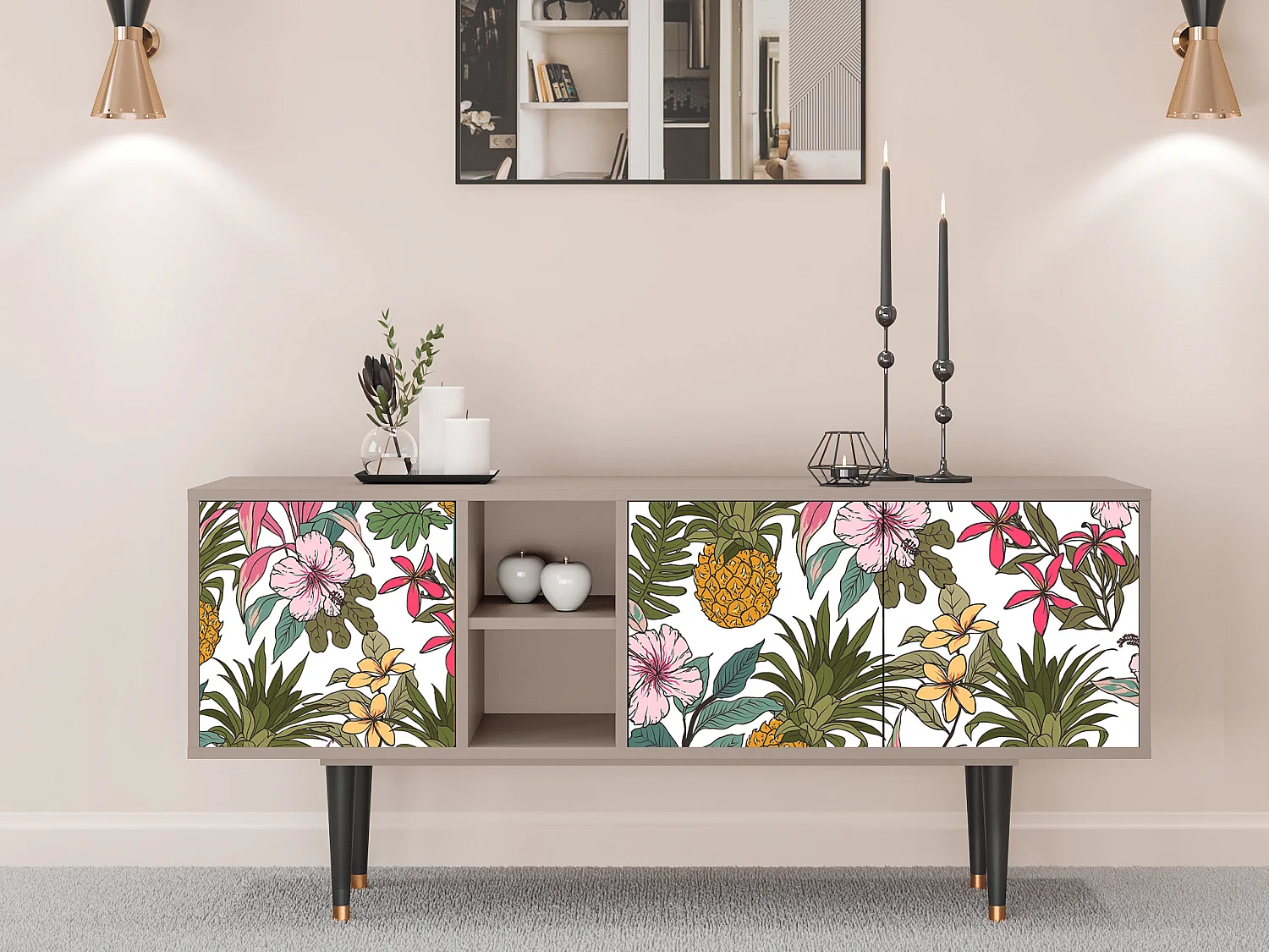 TV-Möbel - 150х69х41 cm - T5 - Estival Fruit, Latte