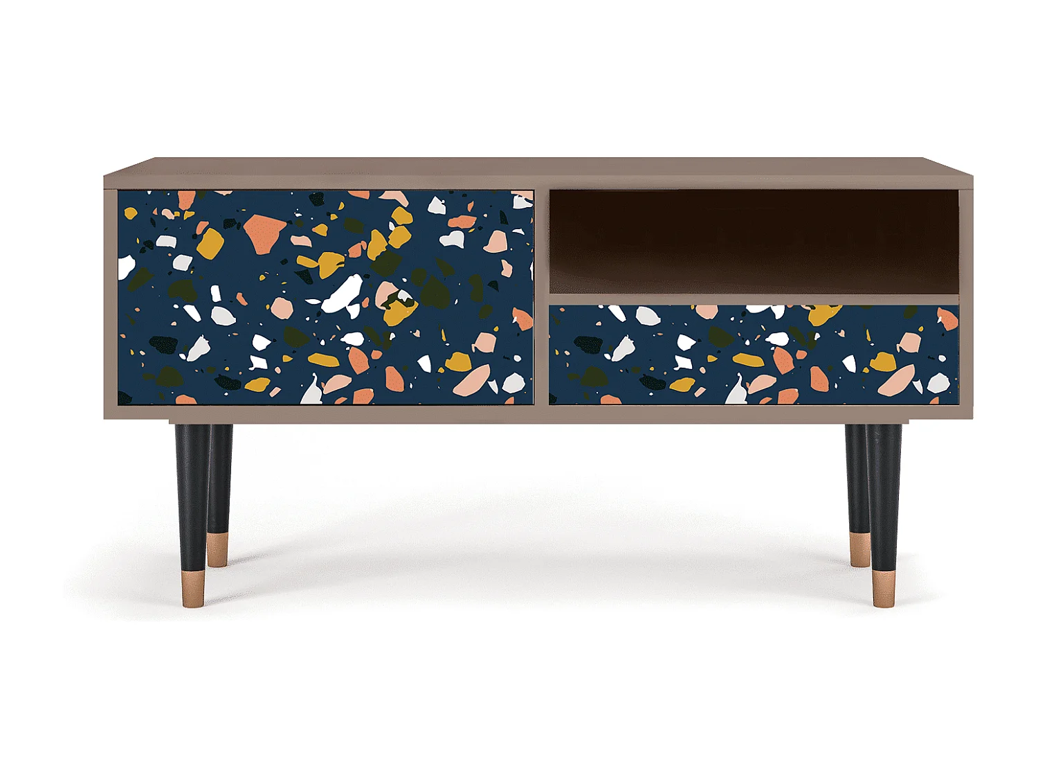 Szafka RTV - 115х59х48 cm - T3 - Night Sky Langhterns, Latte