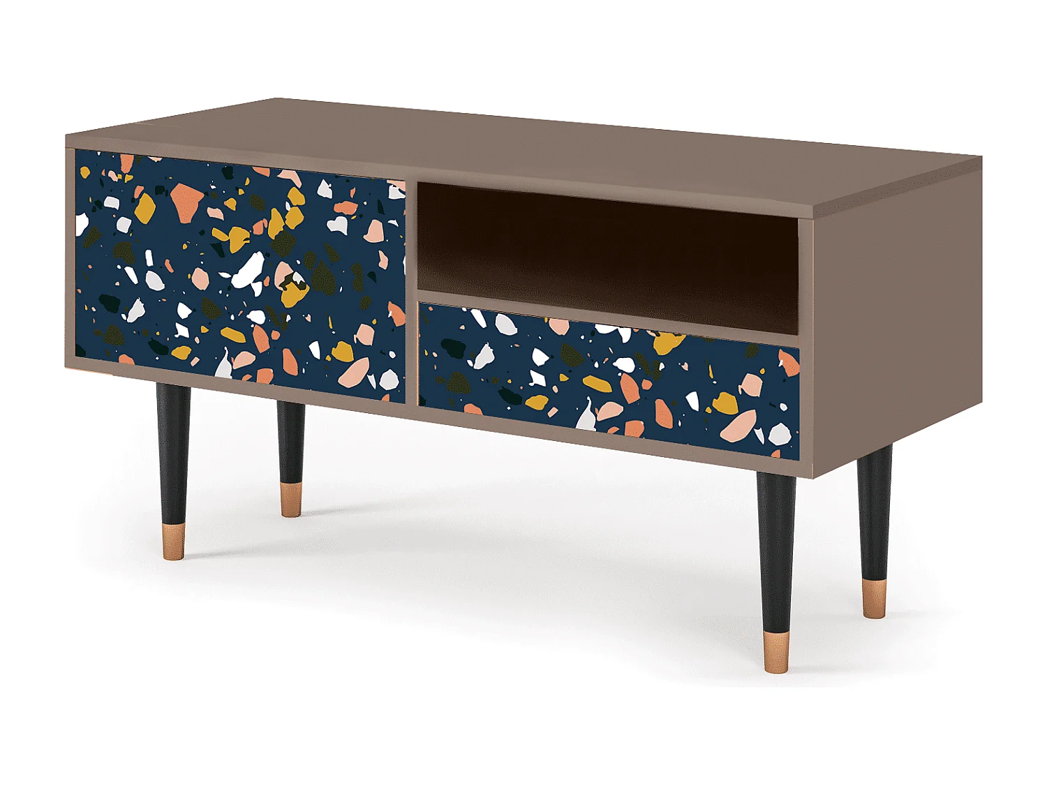 Szafka RTV - 115х59х48 cm - T3 - Night Sky Langhterns, Latte