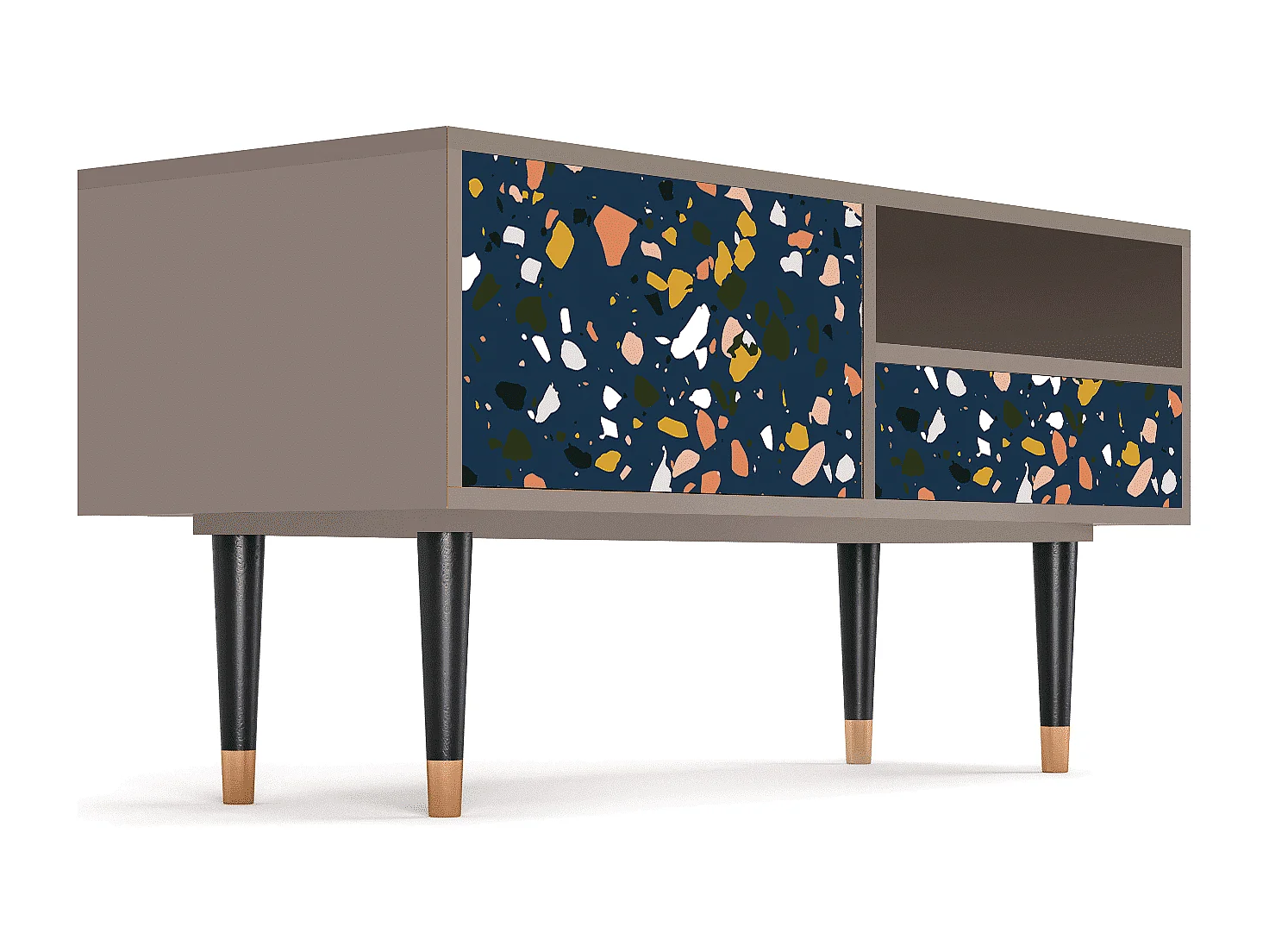 Szafka RTV - 115х59х48 cm - T3 - Night Sky Langhterns, Latte