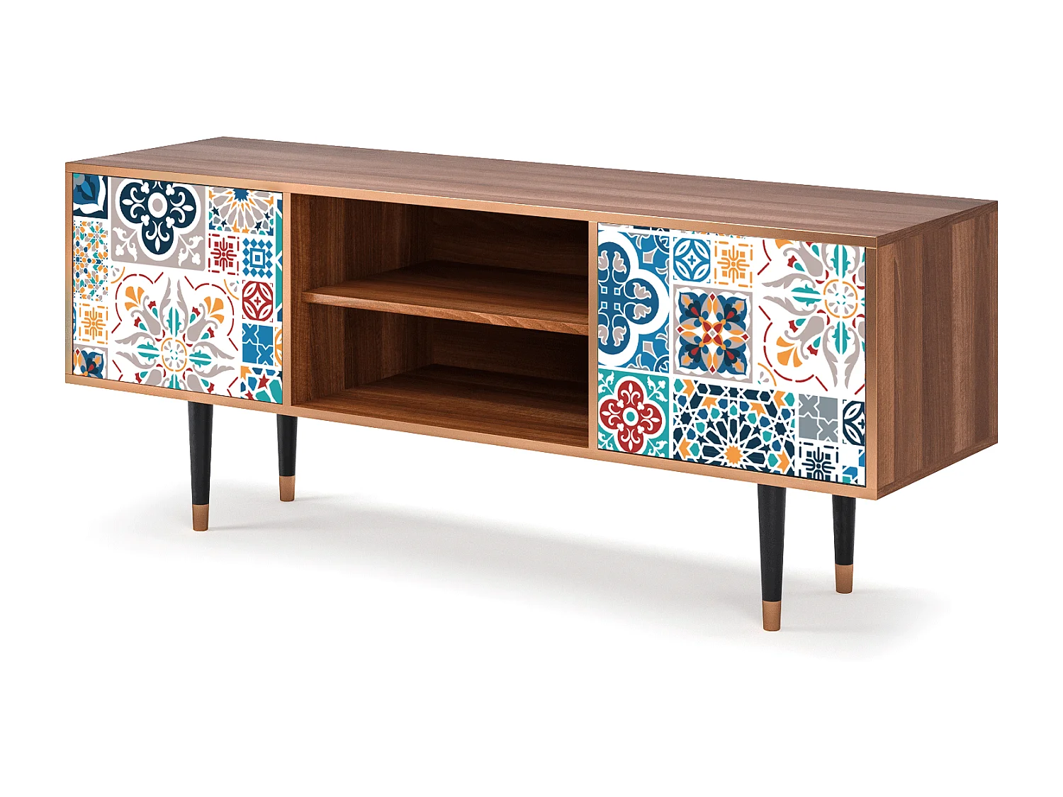 Meuble TV - 170х69х48 cm - T2 - Moroccan Market, Noyer