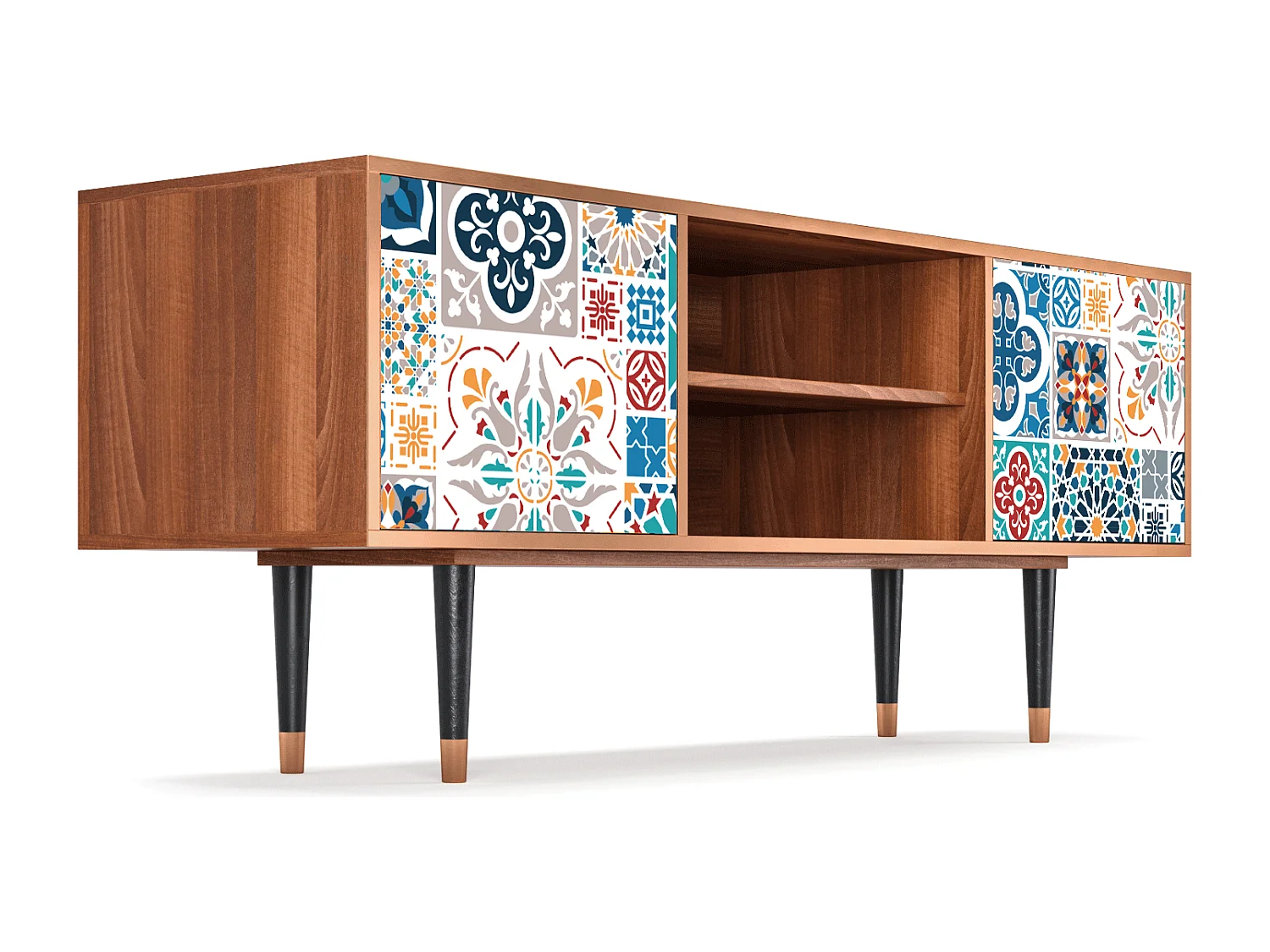 Meuble TV - 170х69х48 cm - T2 - Moroccan Market, Noyer