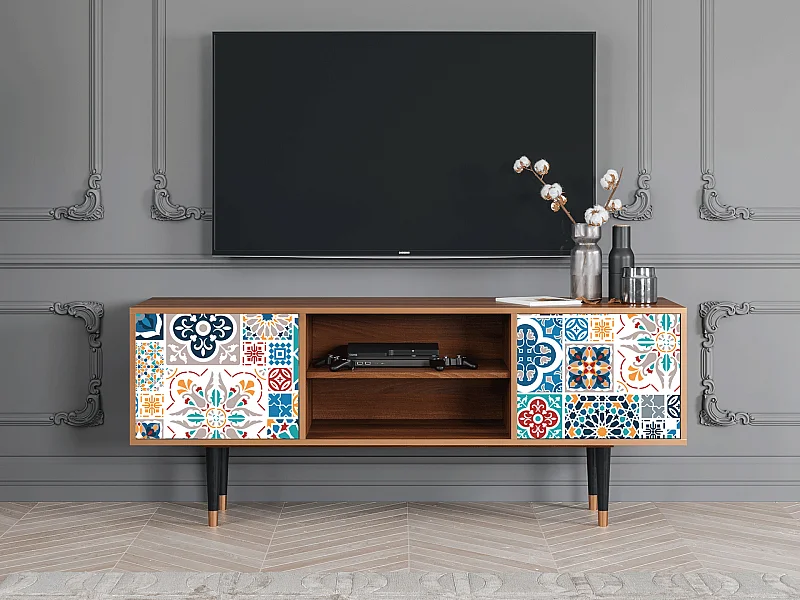 Meuble TV - 170х69х48 cm - T2 - Moroccan Market, Noyer