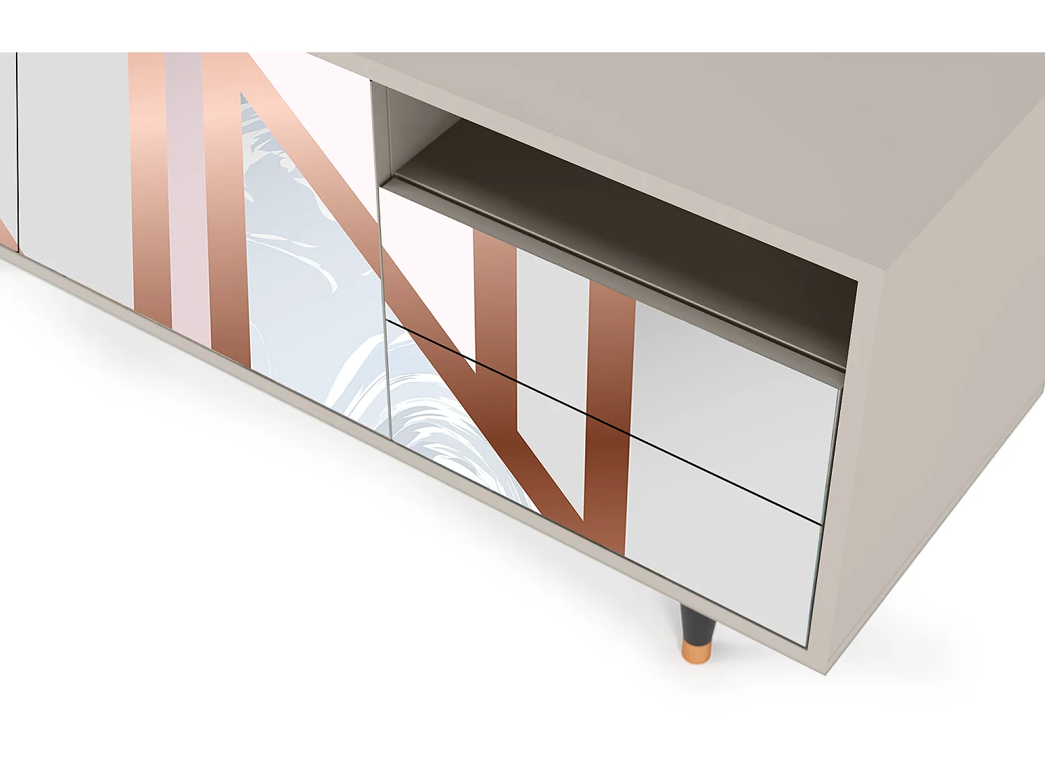 TV-Möbel - 125х56х41 cm - T7 - Champagne Story, Sand