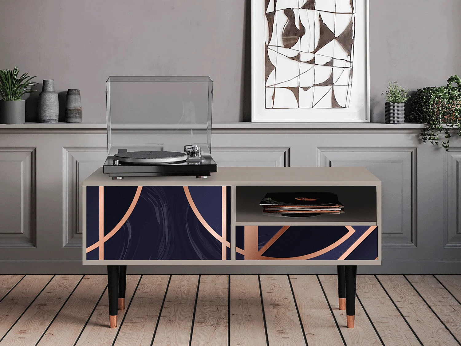 Mueble de TV - 115х59х48 cm - T3 - Purple Temple, Arena