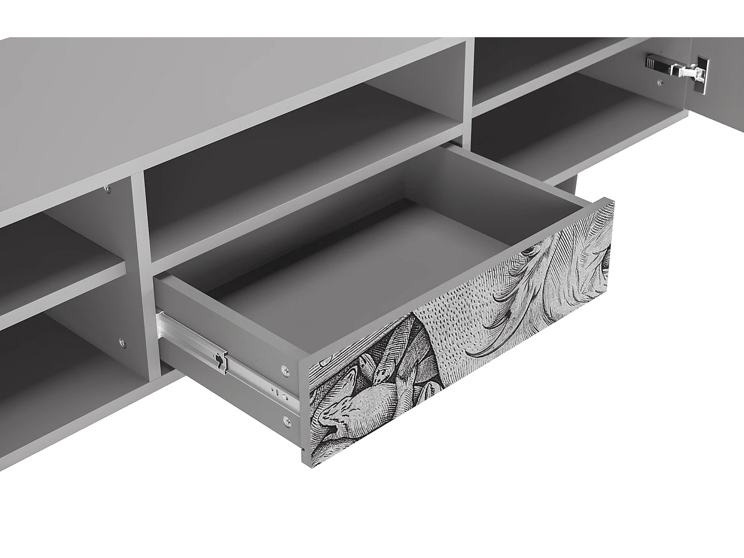 Meuble TV - 170х59х41 cm - T6 - Big Fish Eat Little, Gris