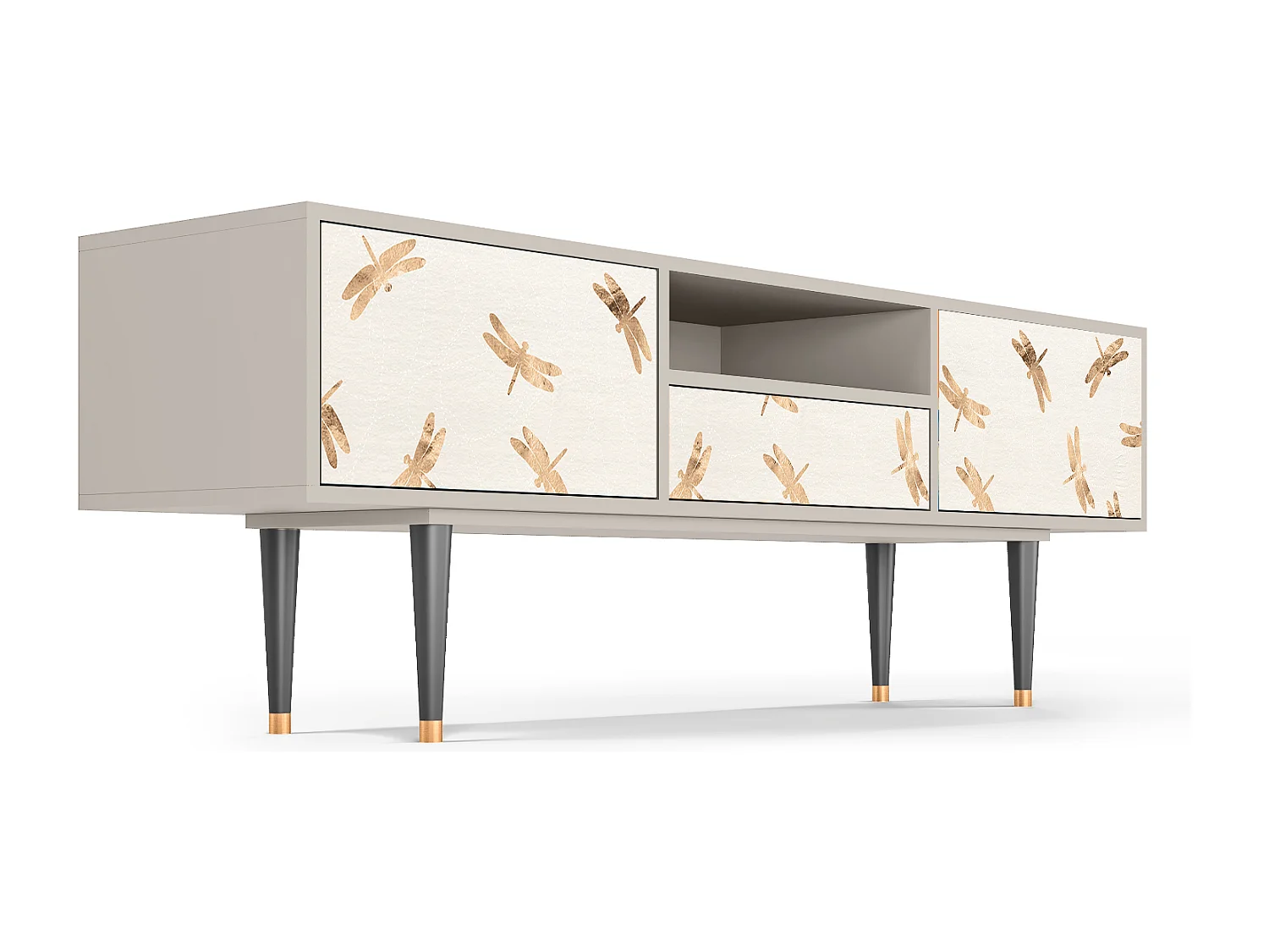 Meuble TV - 170х59х41 cm - T6 - Nude Dragonflies, Sable