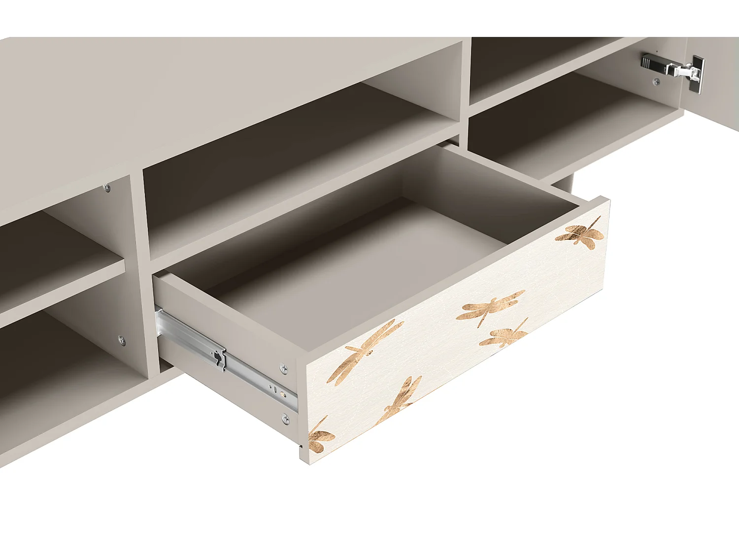 Meuble TV - 170х59х41 cm - T6 - Nude Dragonflies, Sable