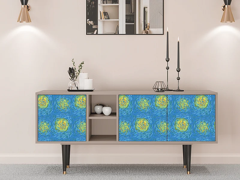 Meuble TV - 150х69х41 cm - T5 - Van Gogh Lights, Latte