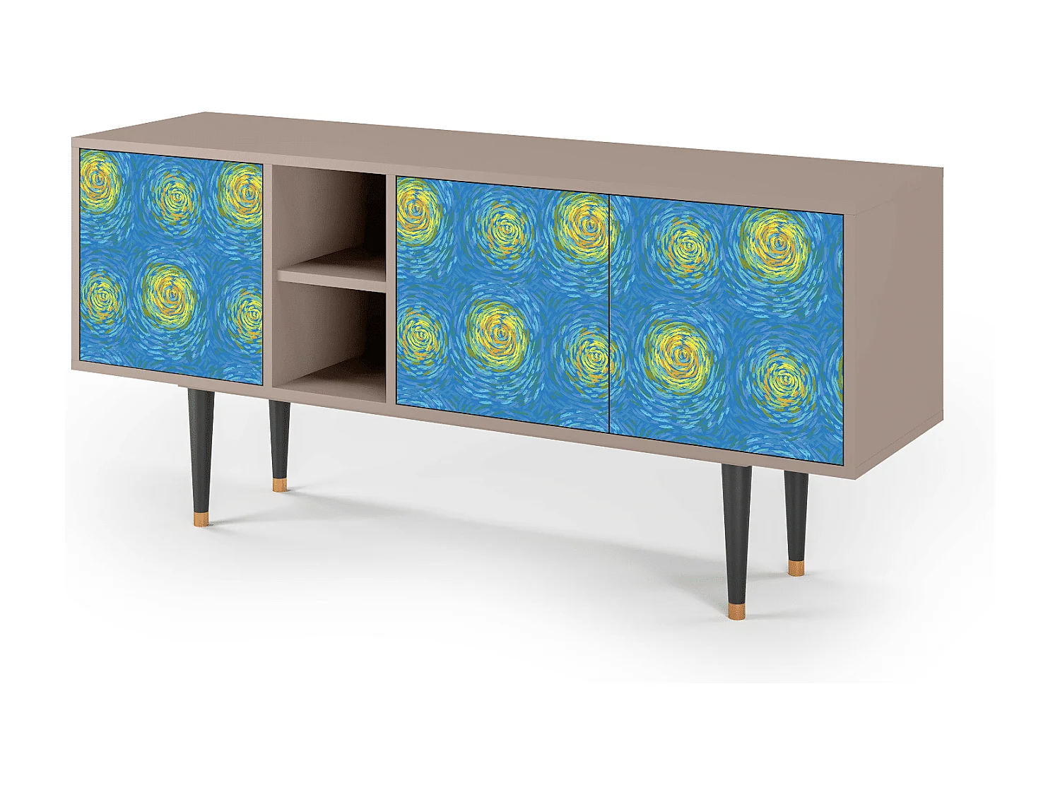 Meuble TV - 150х69х41 cm - T5 - Van Gogh Lights, Latte