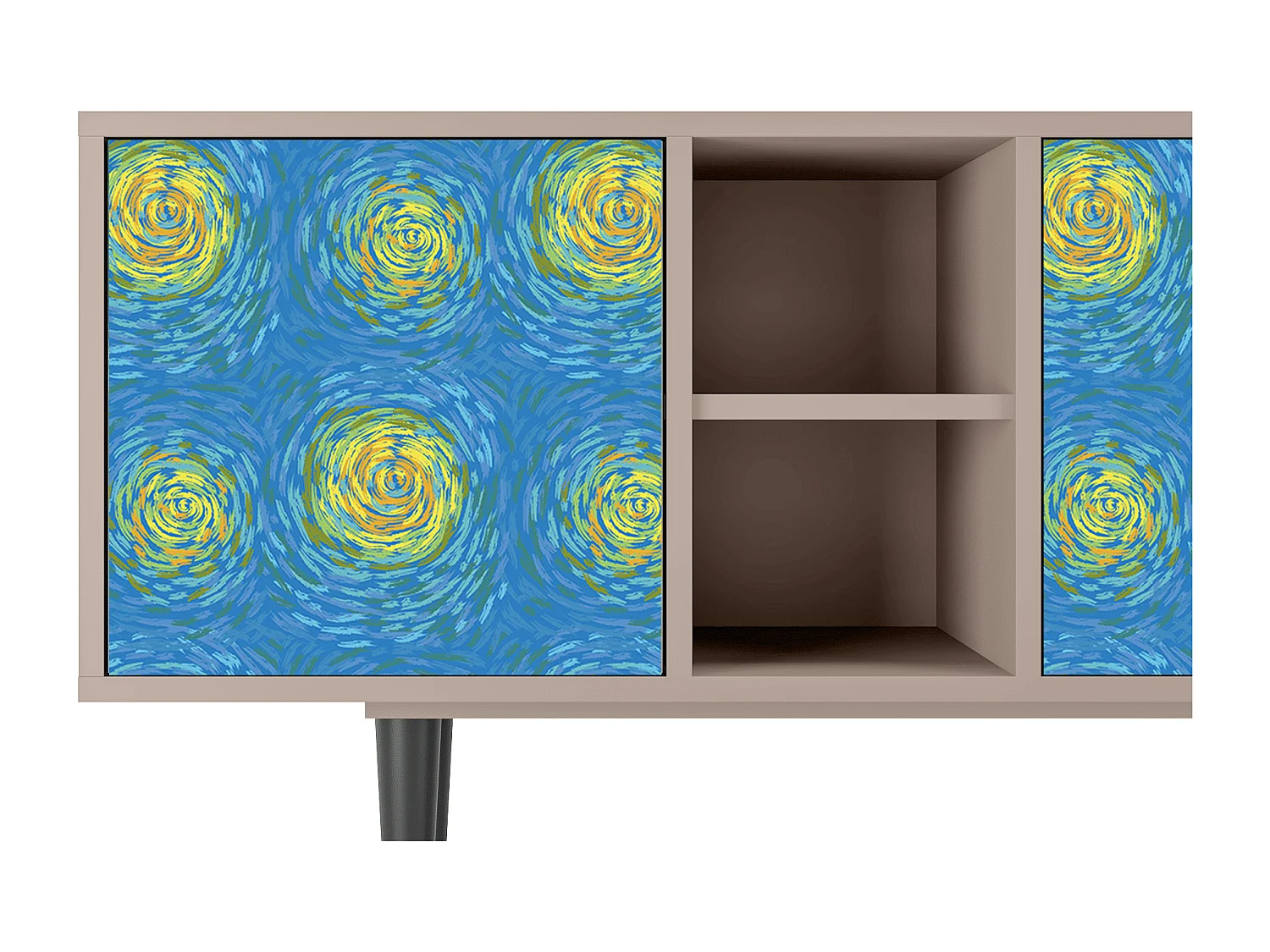 Meuble TV - 150х69х41 cm - T5 - Van Gogh Lights, Latte