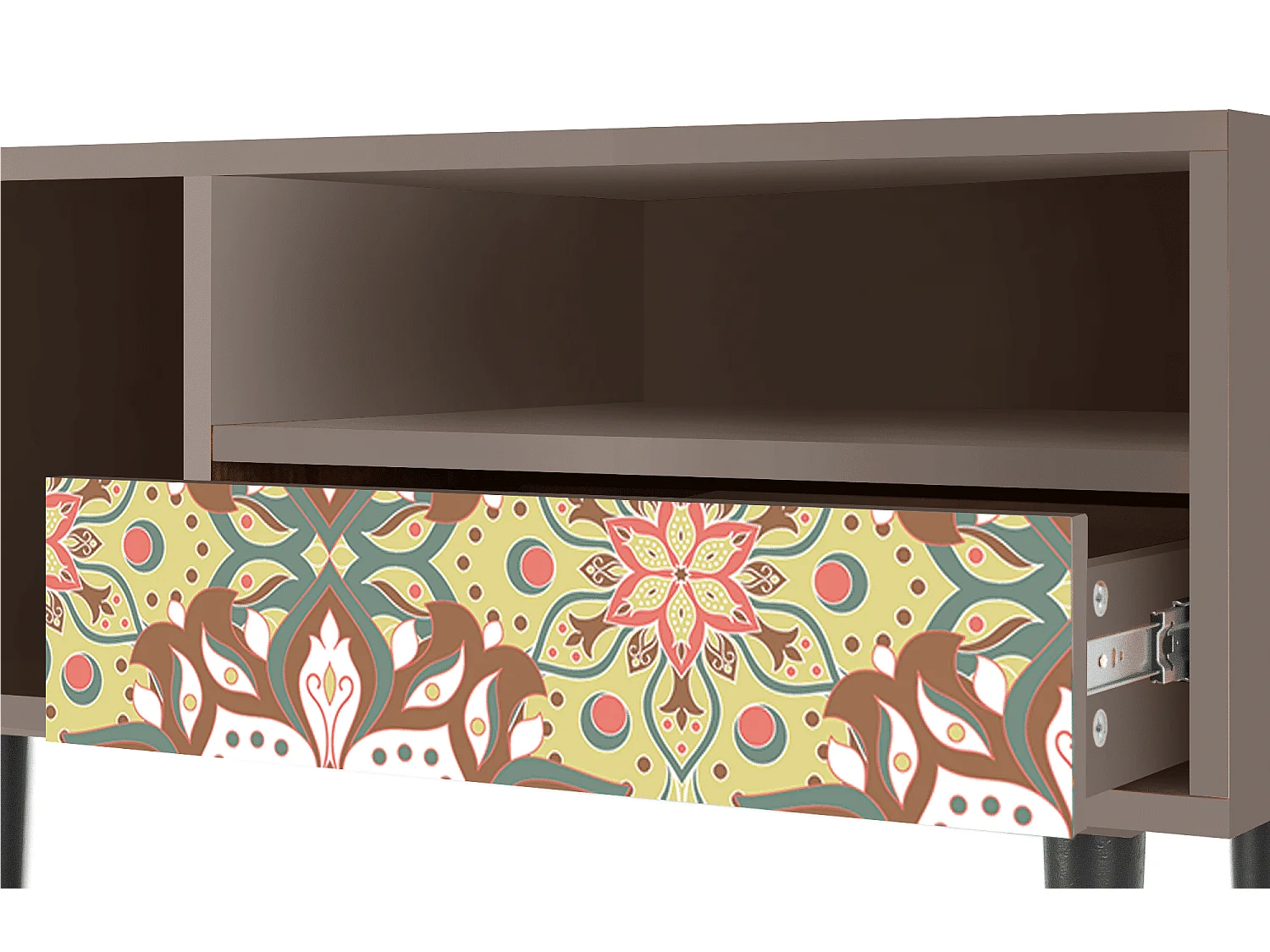 Mueble de TV - 115х59х48 cm - T3 - Chinese Tea, Latte