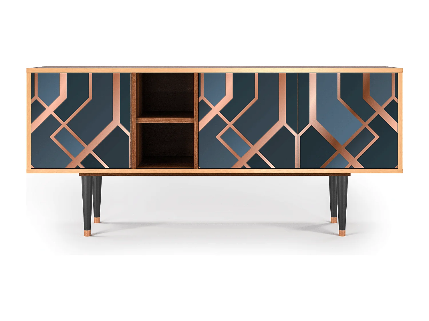 Mueble de TV - 150х69х41 cm - T5 - Ashy 1920', Nogal