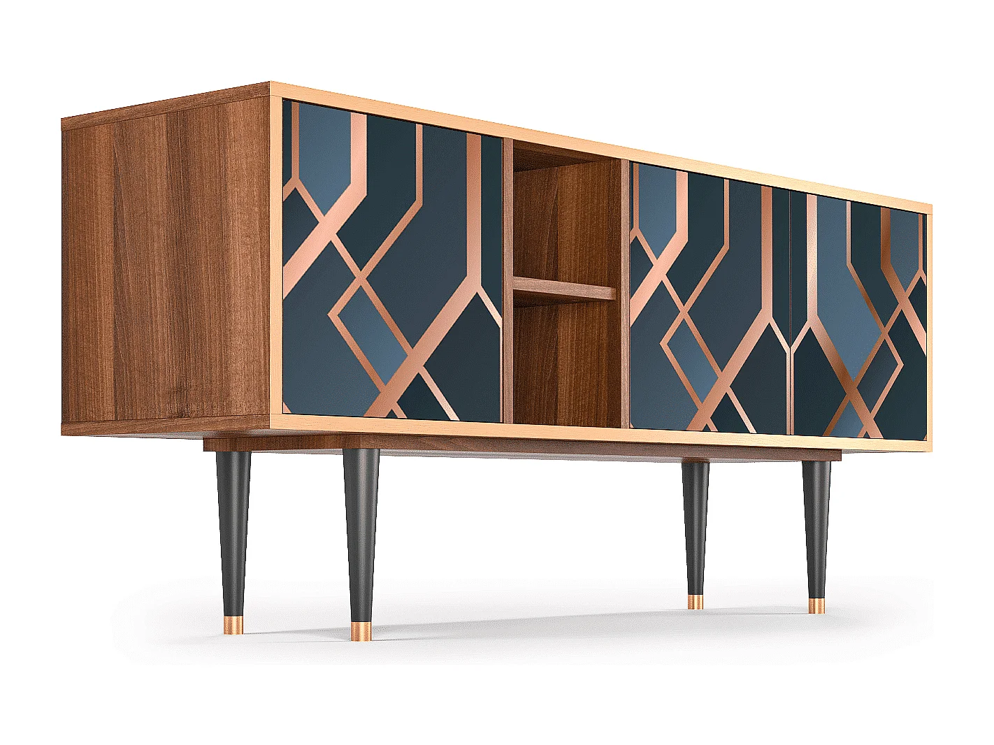 Mueble de TV - 150х69х41 cm - T5 - Ashy 1920', Nogal