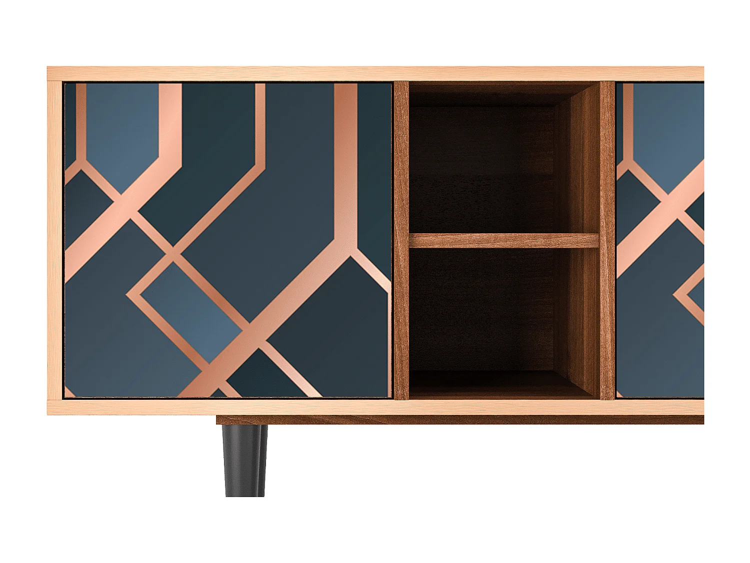 TV-Möbel - 150х69х41 cm - T5 - Ashy 1920', Walnuss