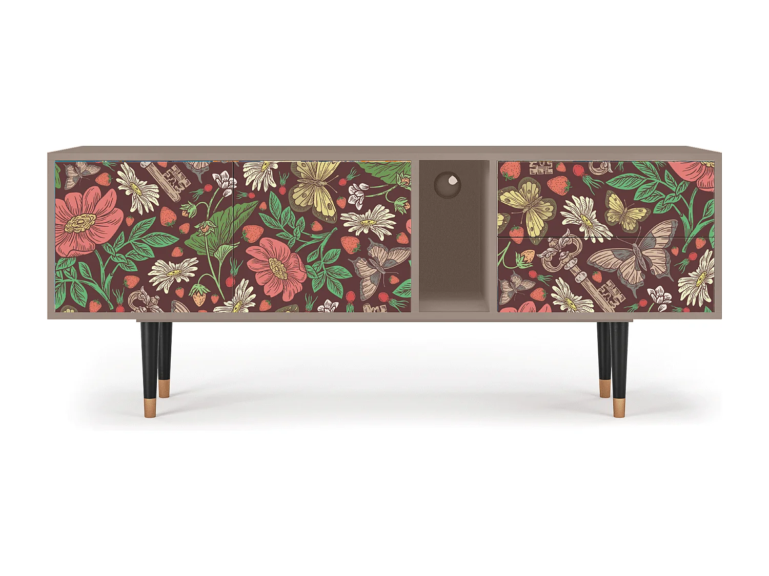 Mueble de TV - 170х69х48 cm - T1 - Alice in Wonderland, Latte