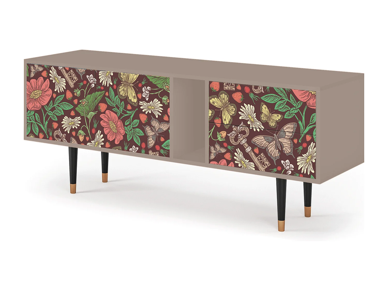 Mueble de TV - 170х69х48 cm - T1 - Alice in Wonderland, Latte