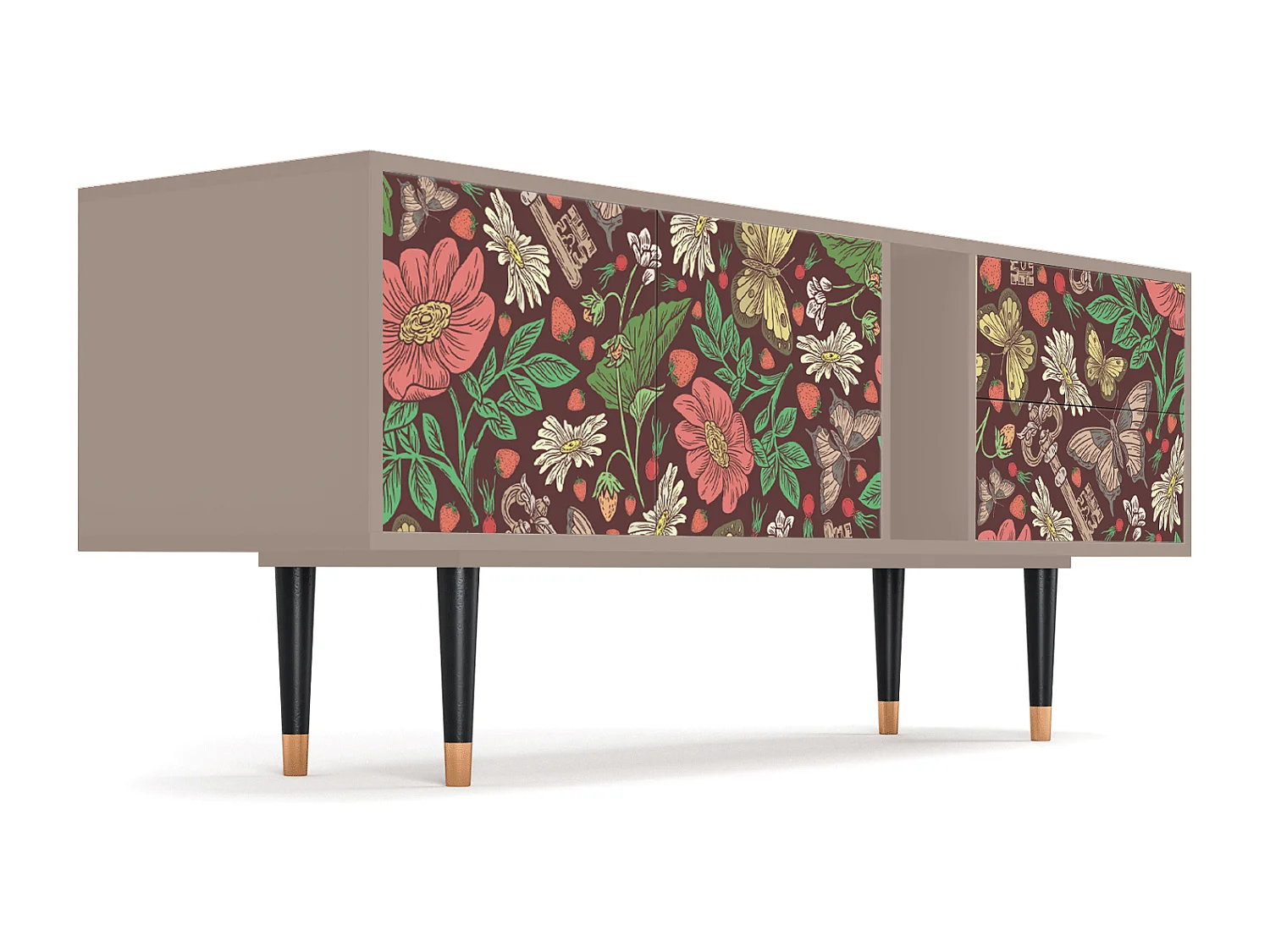 Mueble de TV - 170х69х48 cm - T1 - Alice in Wonderland, Latte