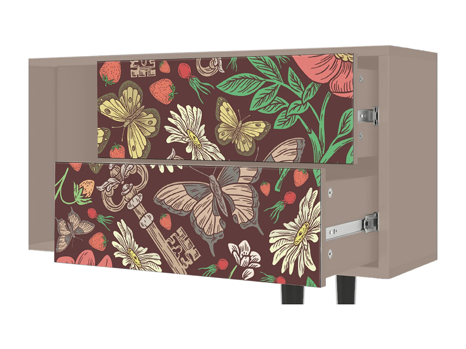 Mueble de TV - 170х69х48 cm - T1 - Alice in Wonderland, Latte