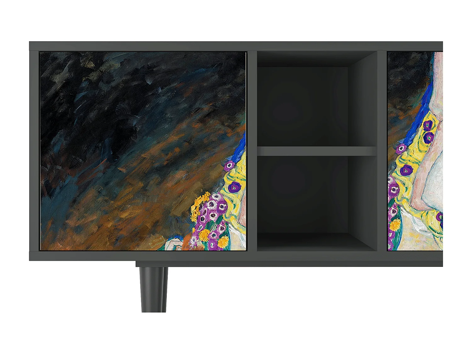 Meuble TV - 150х69х41 cm - T5 - The Maiden by Klimt, Anthracite
