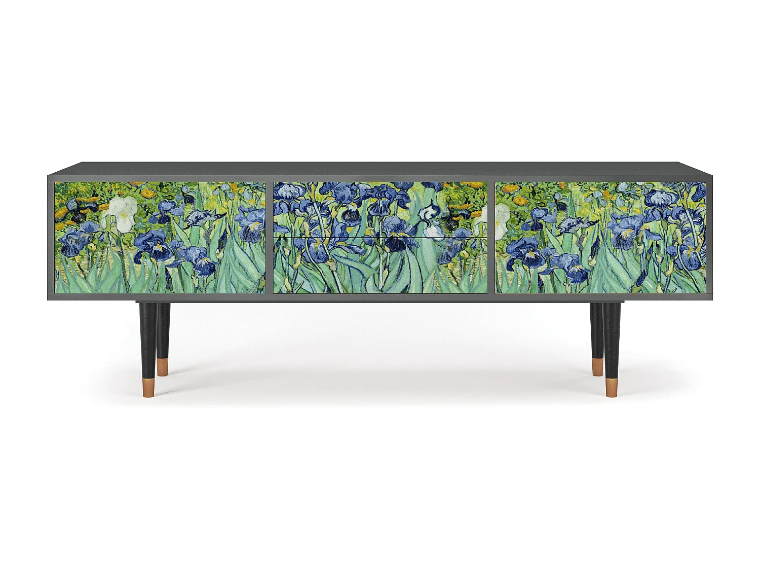 Mueble de TV - 170х59х48 cm - T4 - Irises , Antracita