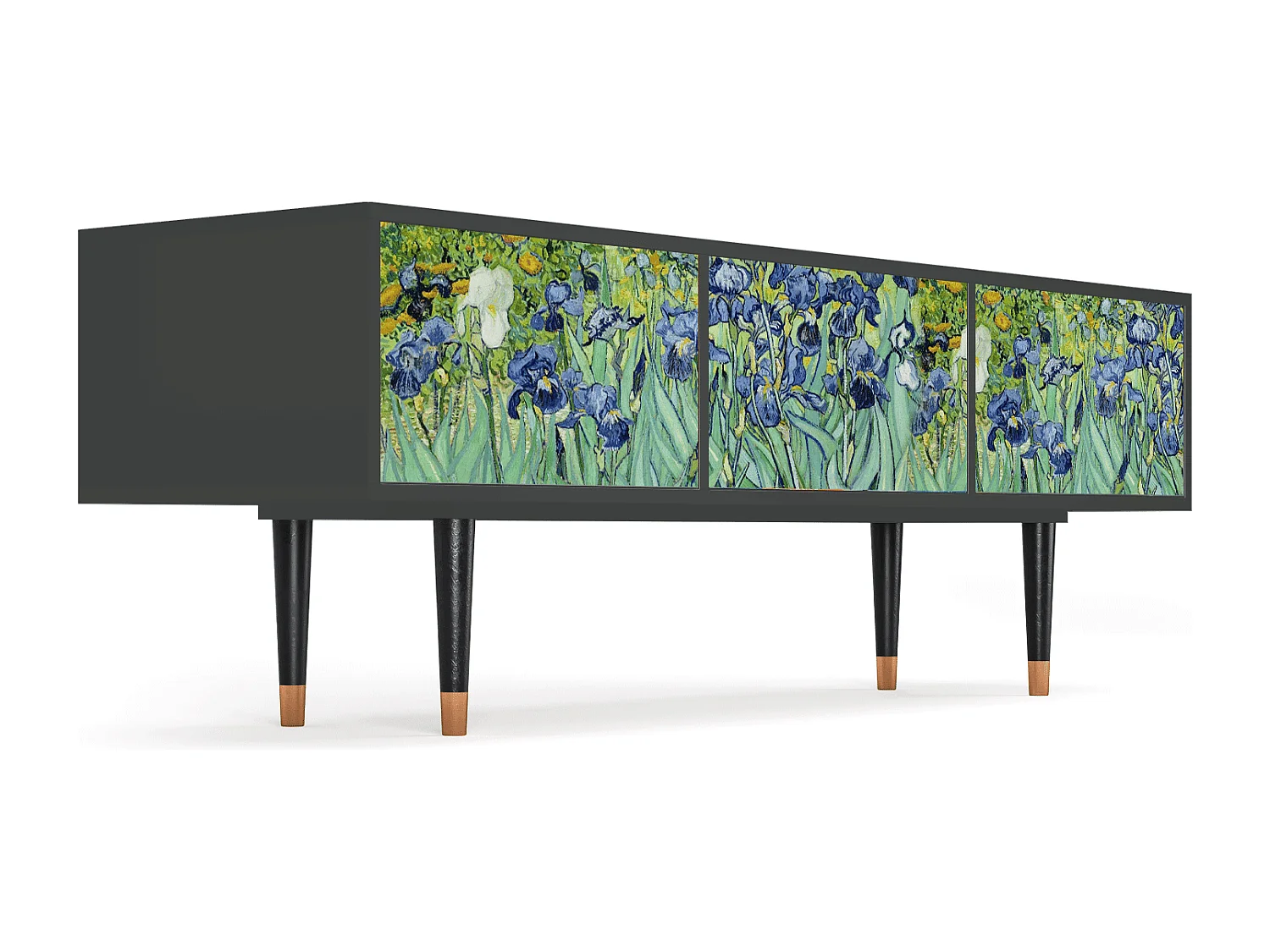 Mueble de TV - 170х59х48 cm - T4 - Irises , Antracita
