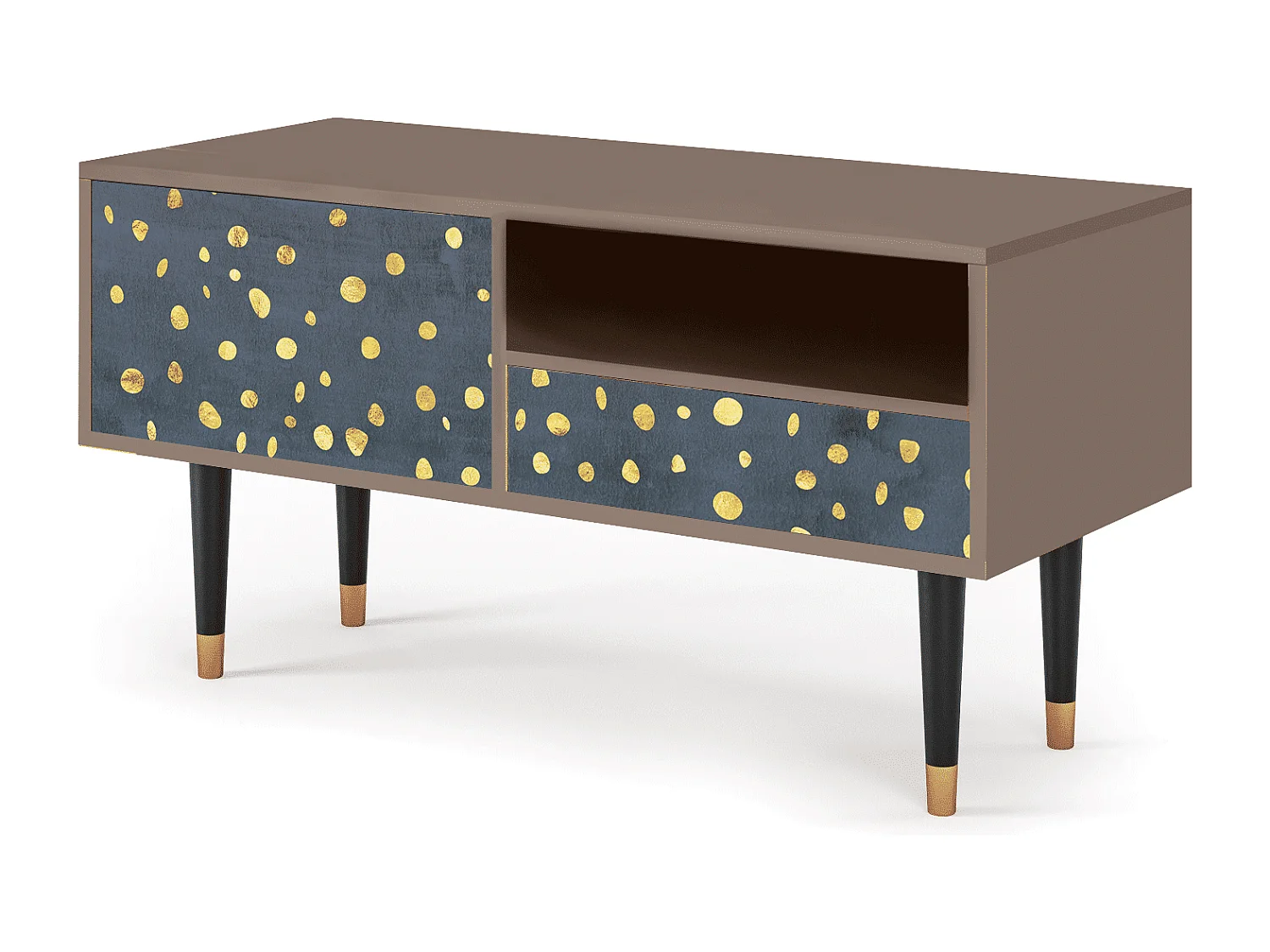 Szafka RTV - 115х59х48 cm - T3 - Foggy Lights, Latte