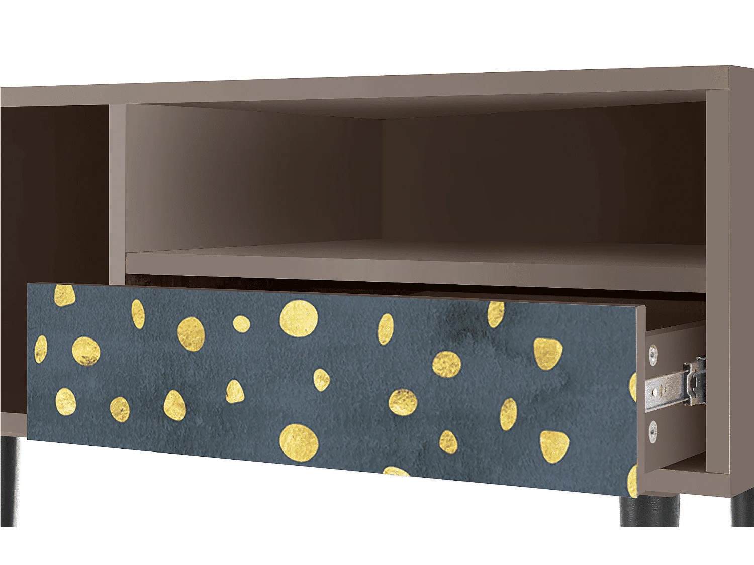 Szafka RTV - 115х59х48 cm - T3 - Foggy Lights, Latte