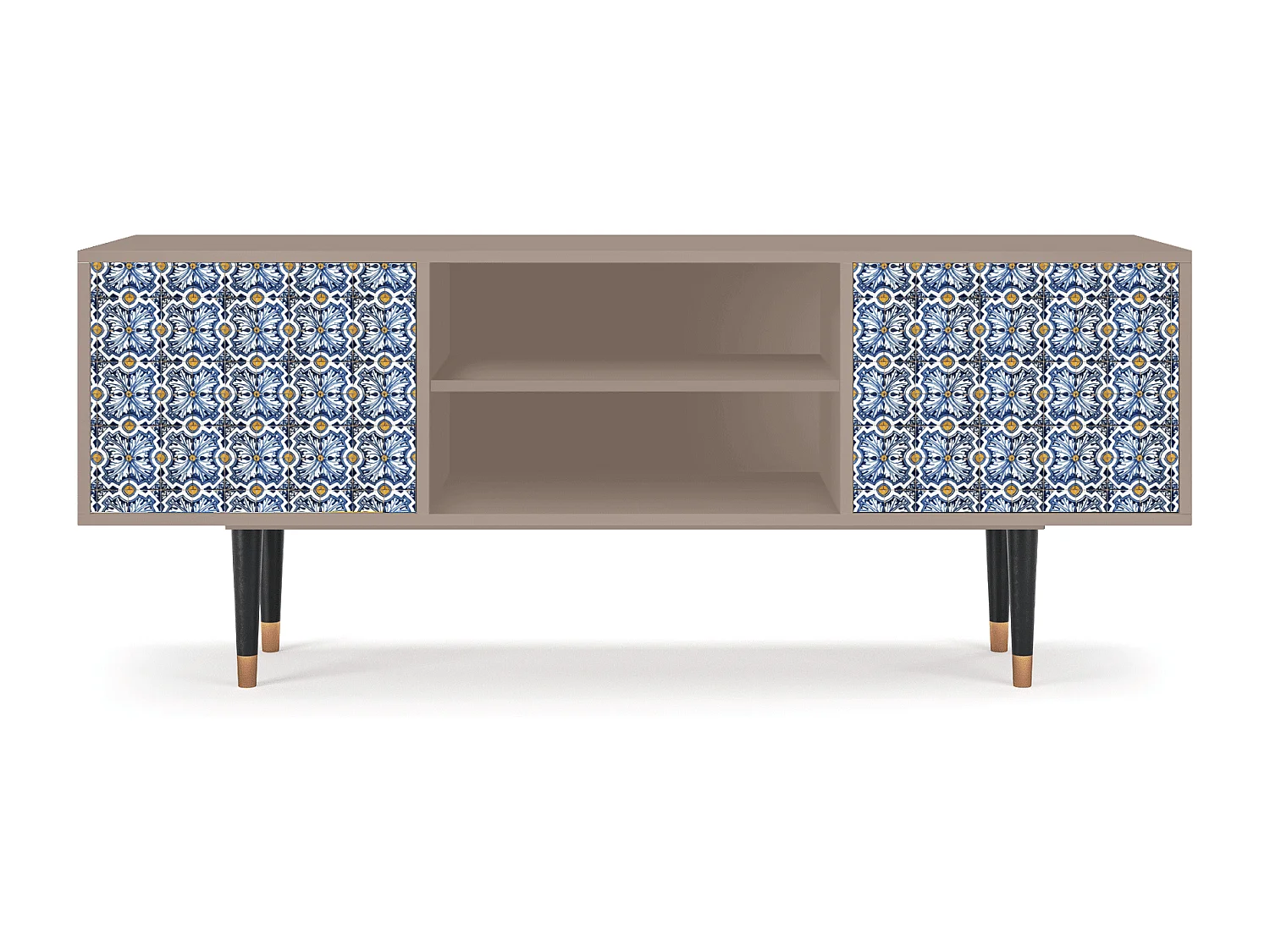 Mueble de TV - 170х69х48 cm - T2 - Lovely Cornflowers, Latte