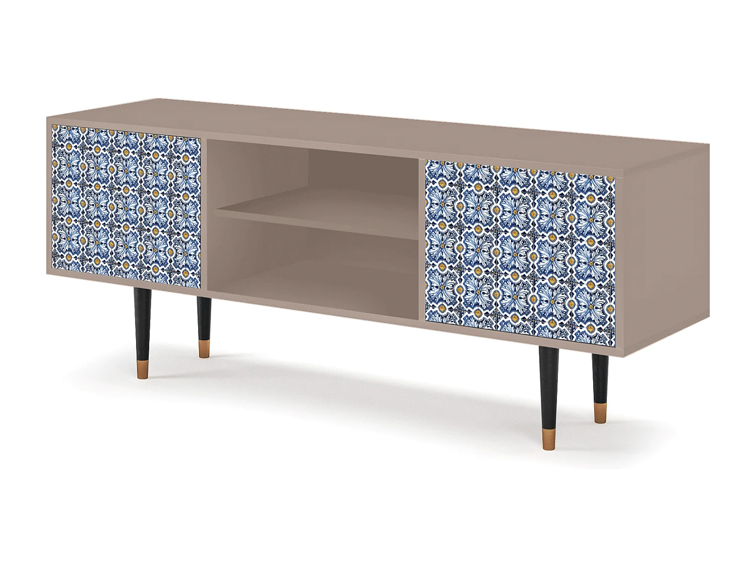 Mueble de TV - 170х69х48 cm - T2 - Lovely Cornflowers, Latte