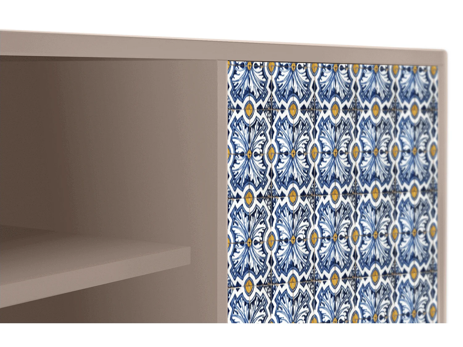 Mueble de TV - 170х69х48 cm - T2 - Lovely Cornflowers, Latte