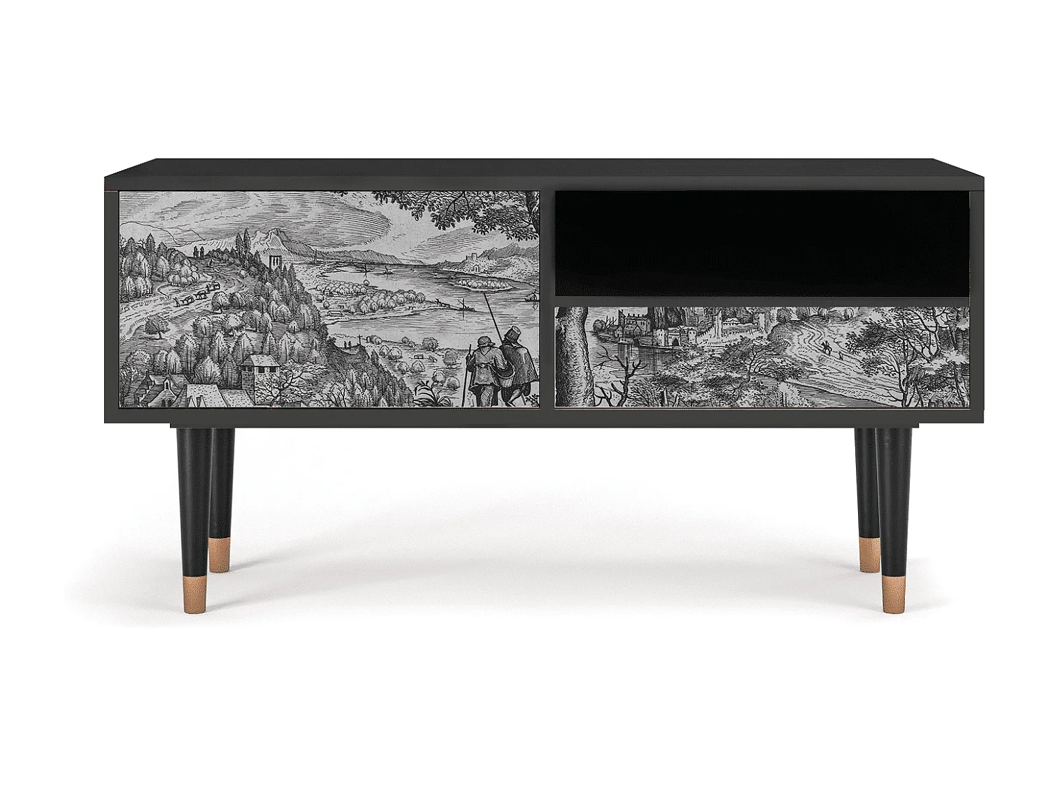 Meuble TV - 115х59х48 cm - T3 - Milites Requiescentes, Anthracite