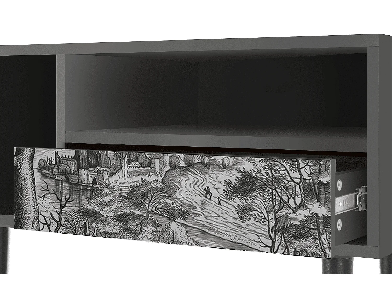 Mueble de TV - 115х59х48 cm - T3 - Milites Requiescentes, Antracita