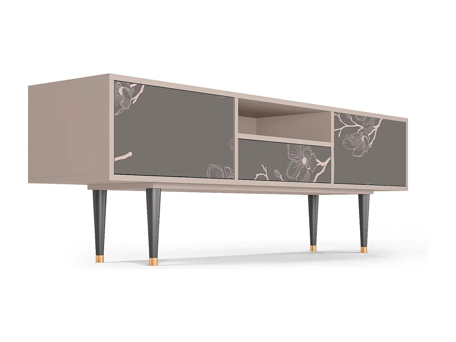 Mueble de TV - 170х59х41 cm - T6 - Cherry Blossom, Latte
