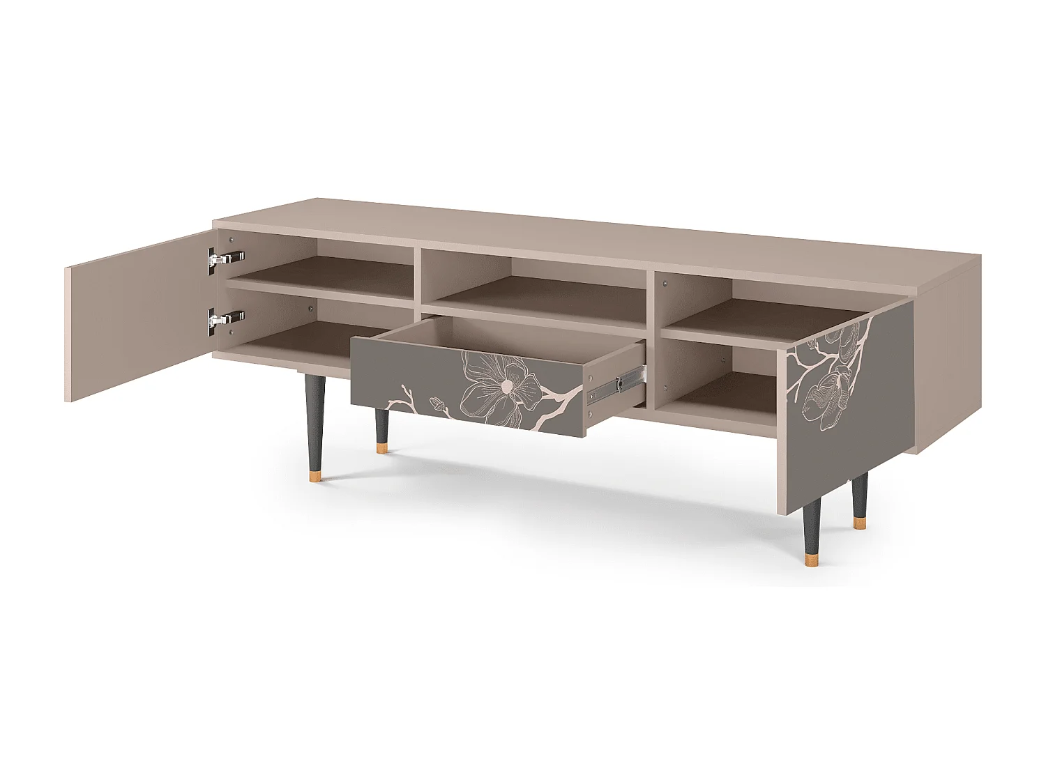 Mueble de TV - 170х59х41 cm - T6 - Cherry Blossom, Latte