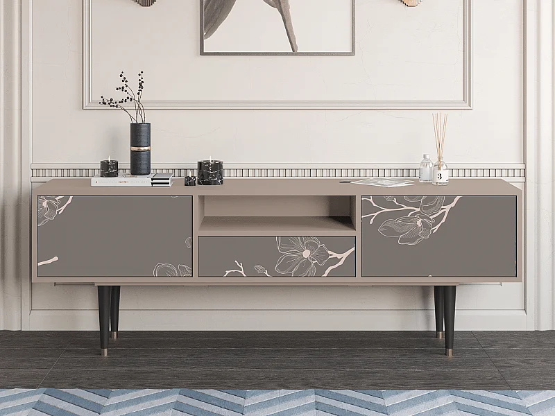 Mueble de TV - 170х59х41 cm - T6 - Cherry Blossom, Latte