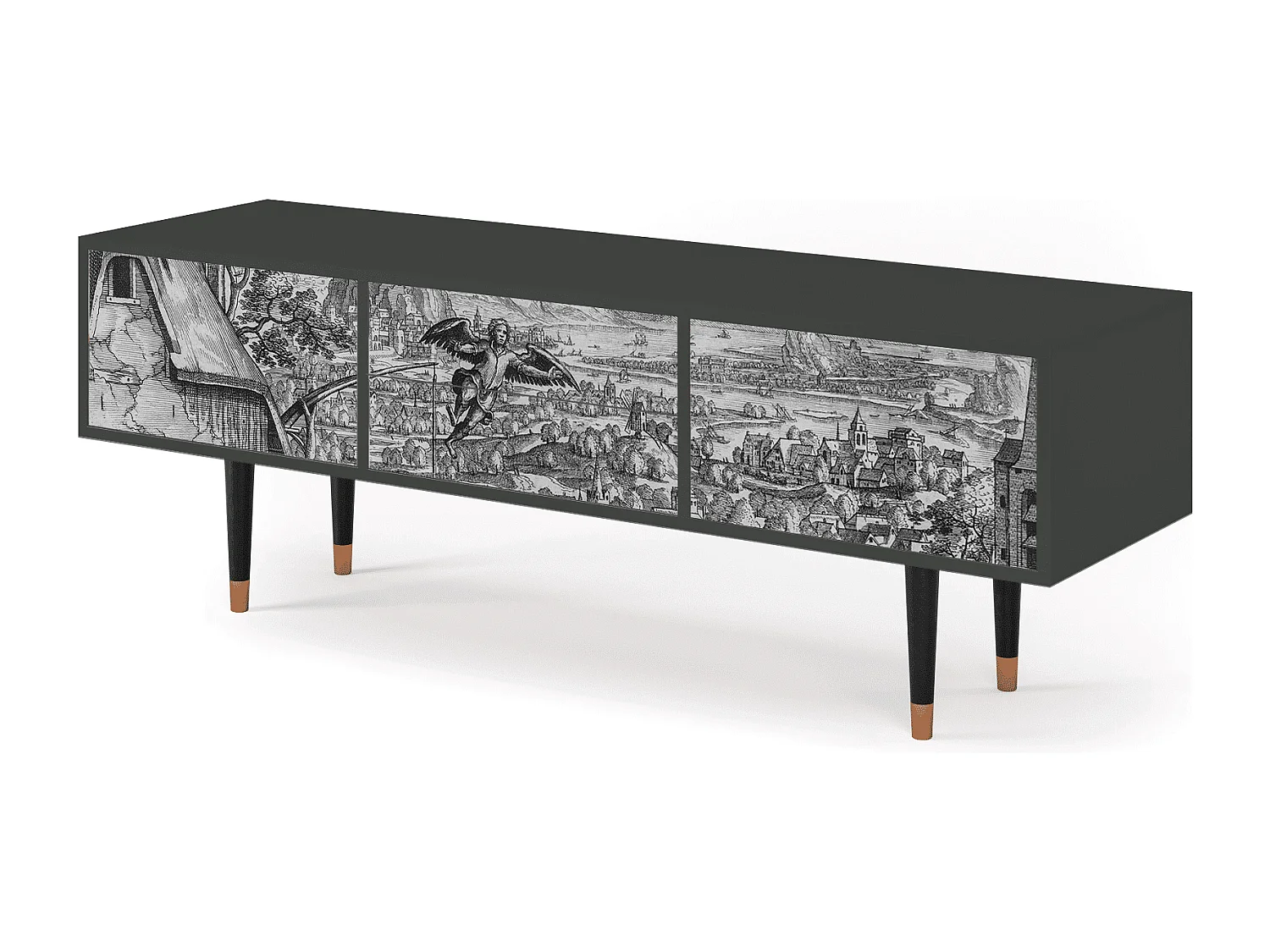 Mueble de TV - 170х59х48 cm - T4 - Departure, Antracita