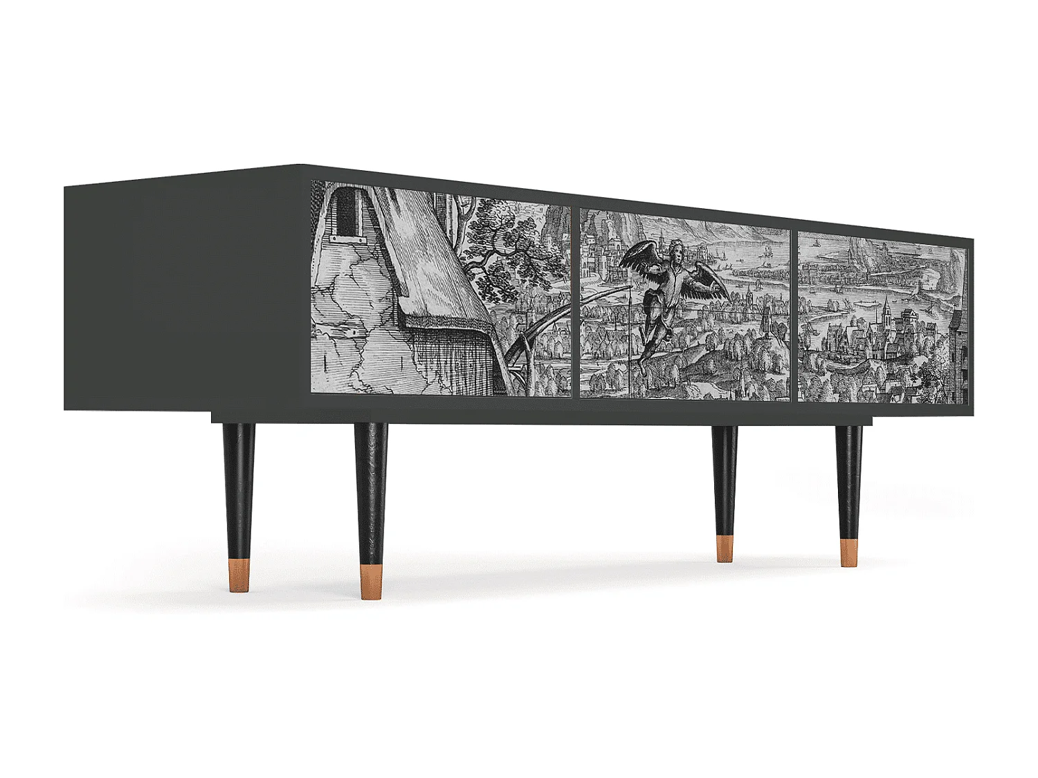 Mueble de TV - 170х59х48 cm - T4 - Departure, Antracita