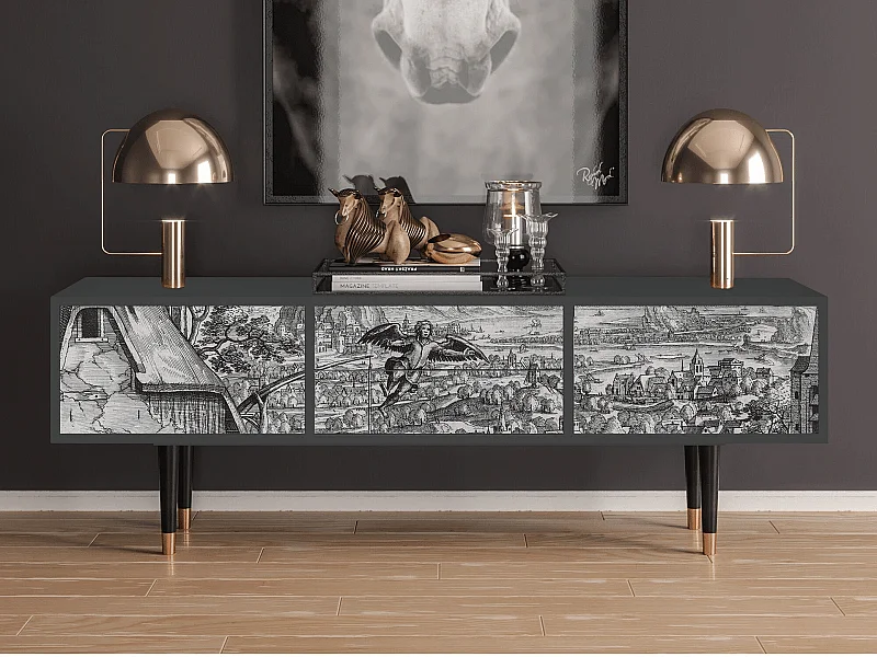 Mueble de TV - 170х59х48 cm - T4 - Departure, Antracita