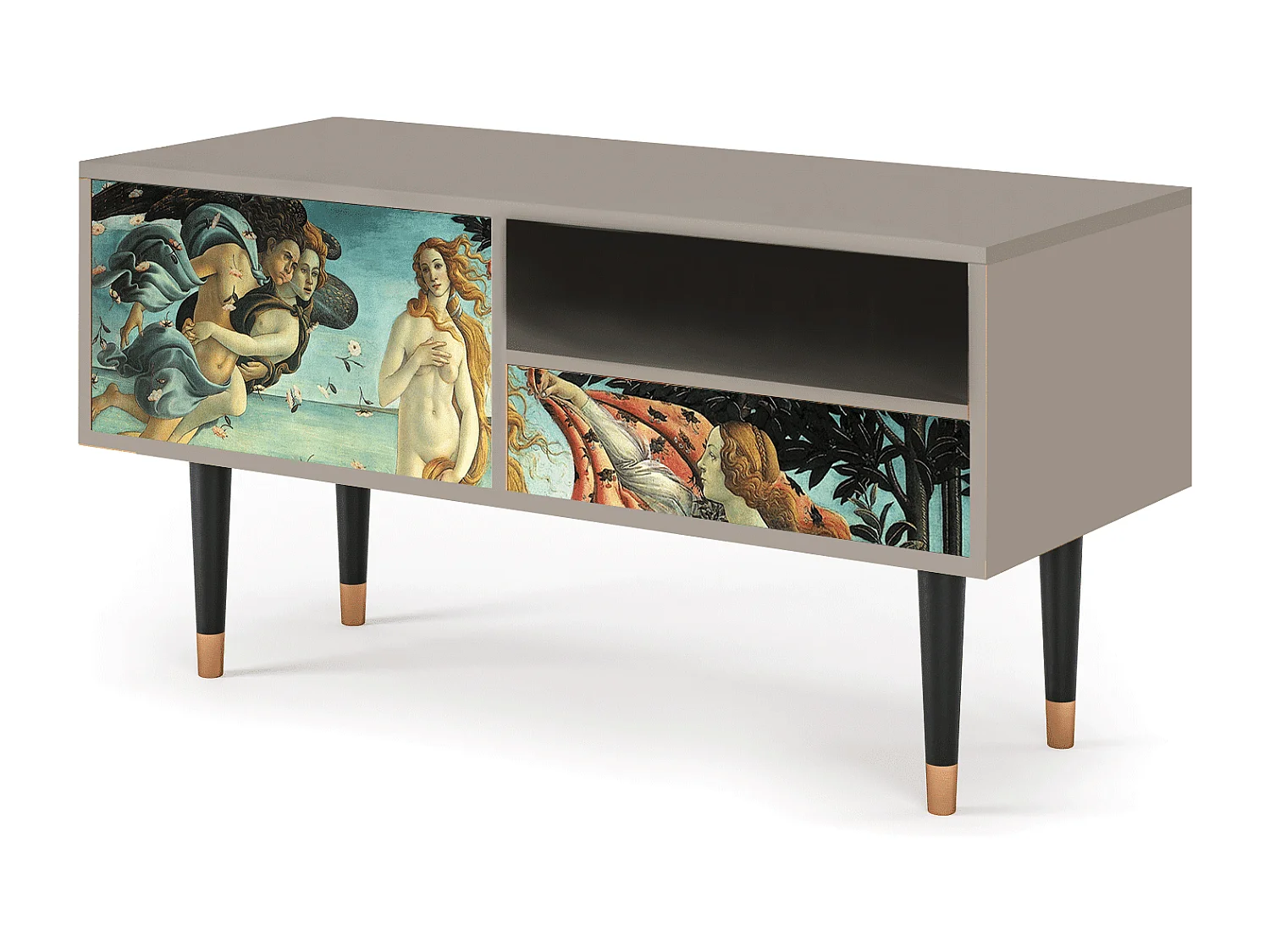 Szafka RTV - 115х59х48 cm - T3 - The Birth of Venus, Piaskowy